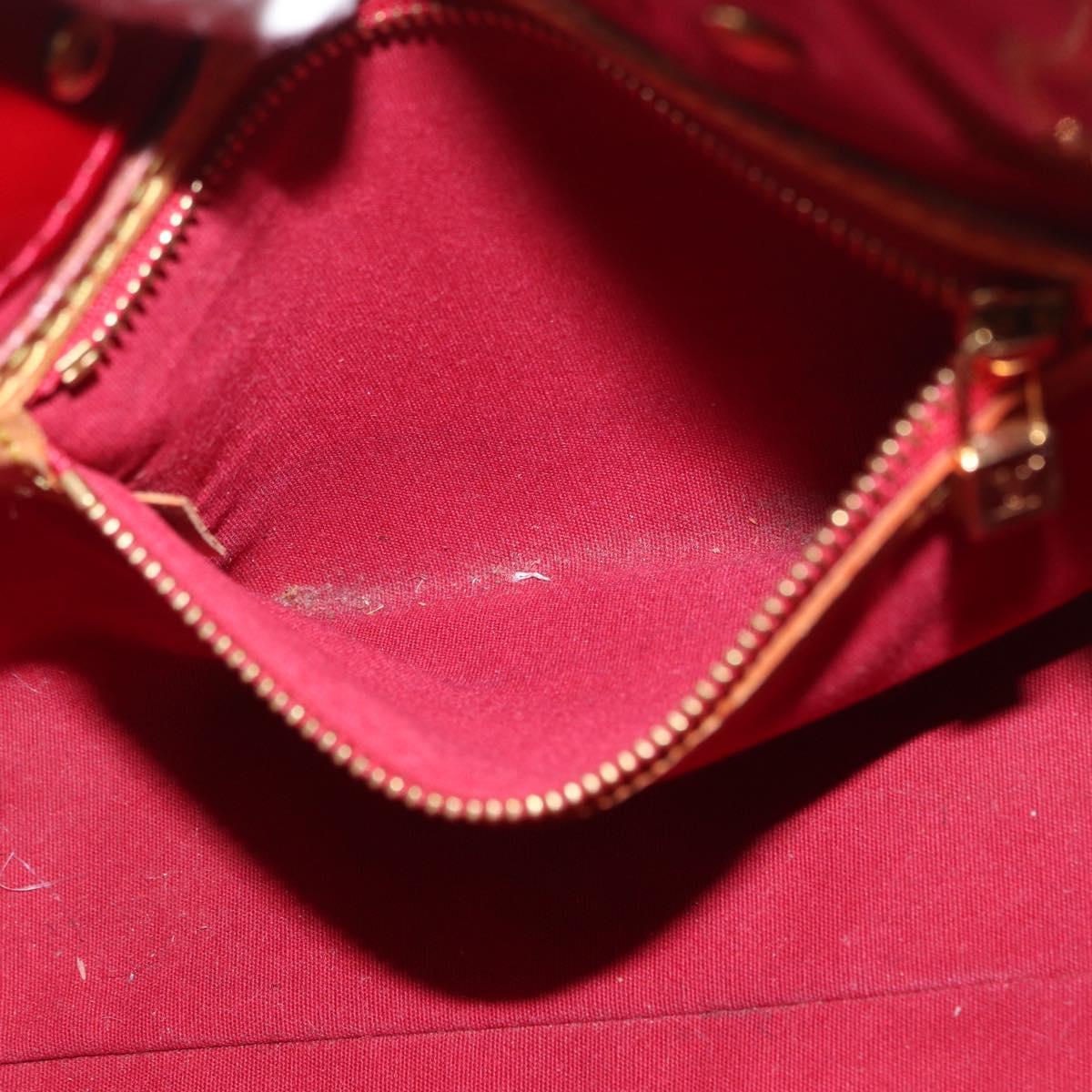 LOUIS VUITTON Monogram Vernis Reade PM Hand Bag Pomme D'amour M91990 Auth LNZ195