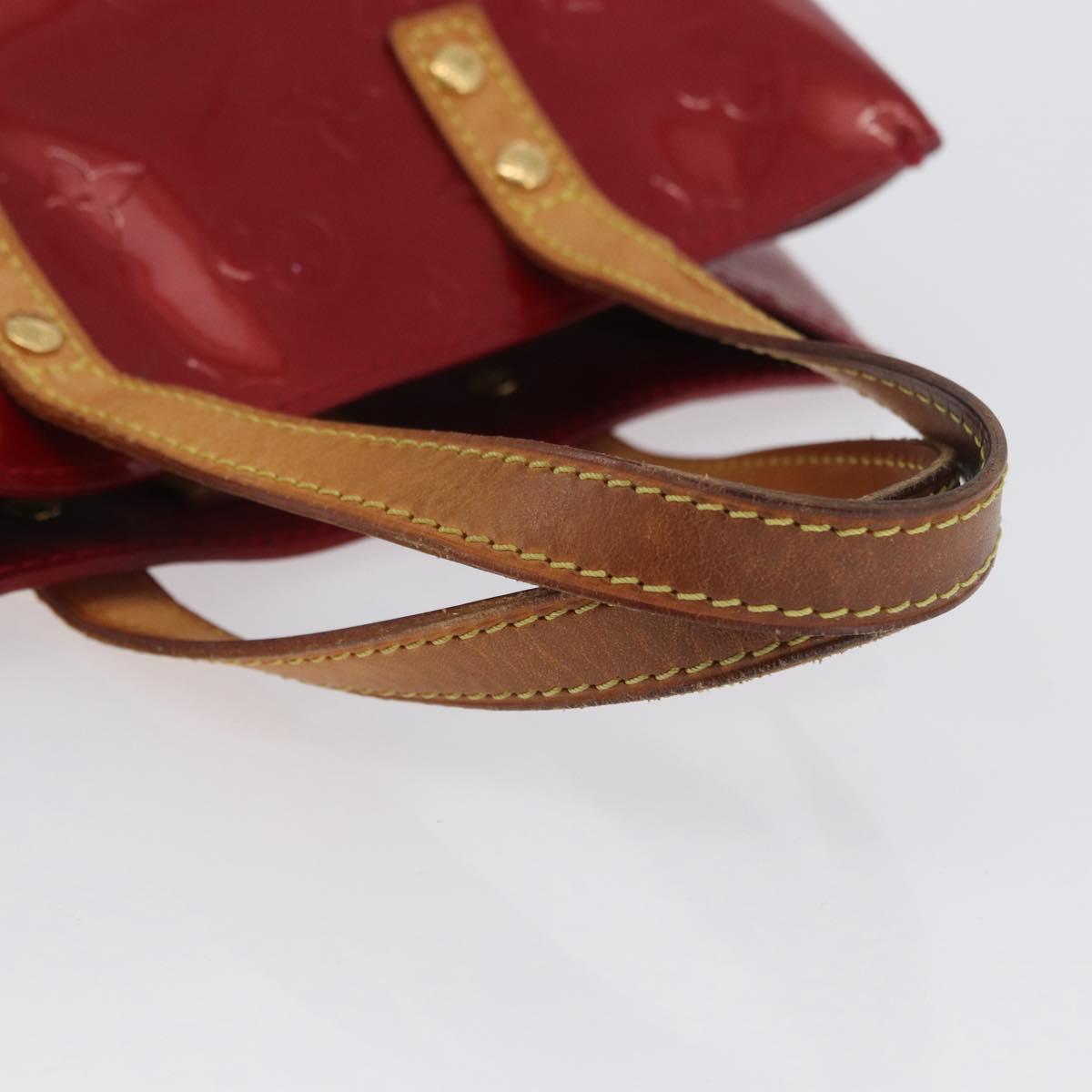LOUIS VUITTON Monogram Vernis Reade PM Hand Bag Pomme D'amour M91990 Auth LNZ195