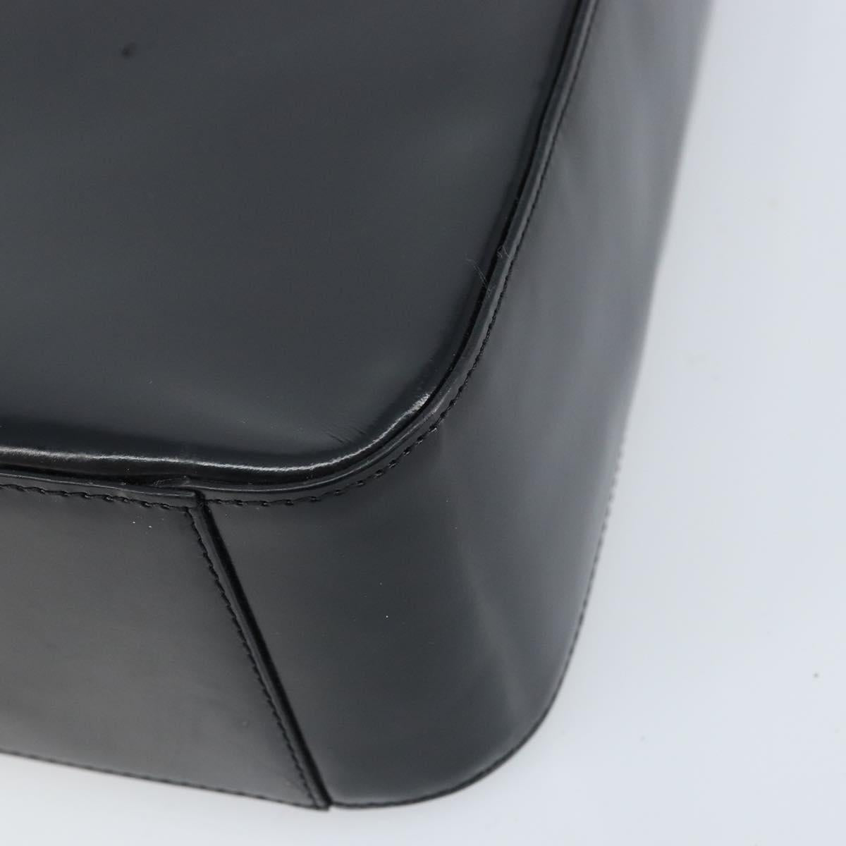 CELINE Shoulder Bag Leather Black Gold Auth LNZ211