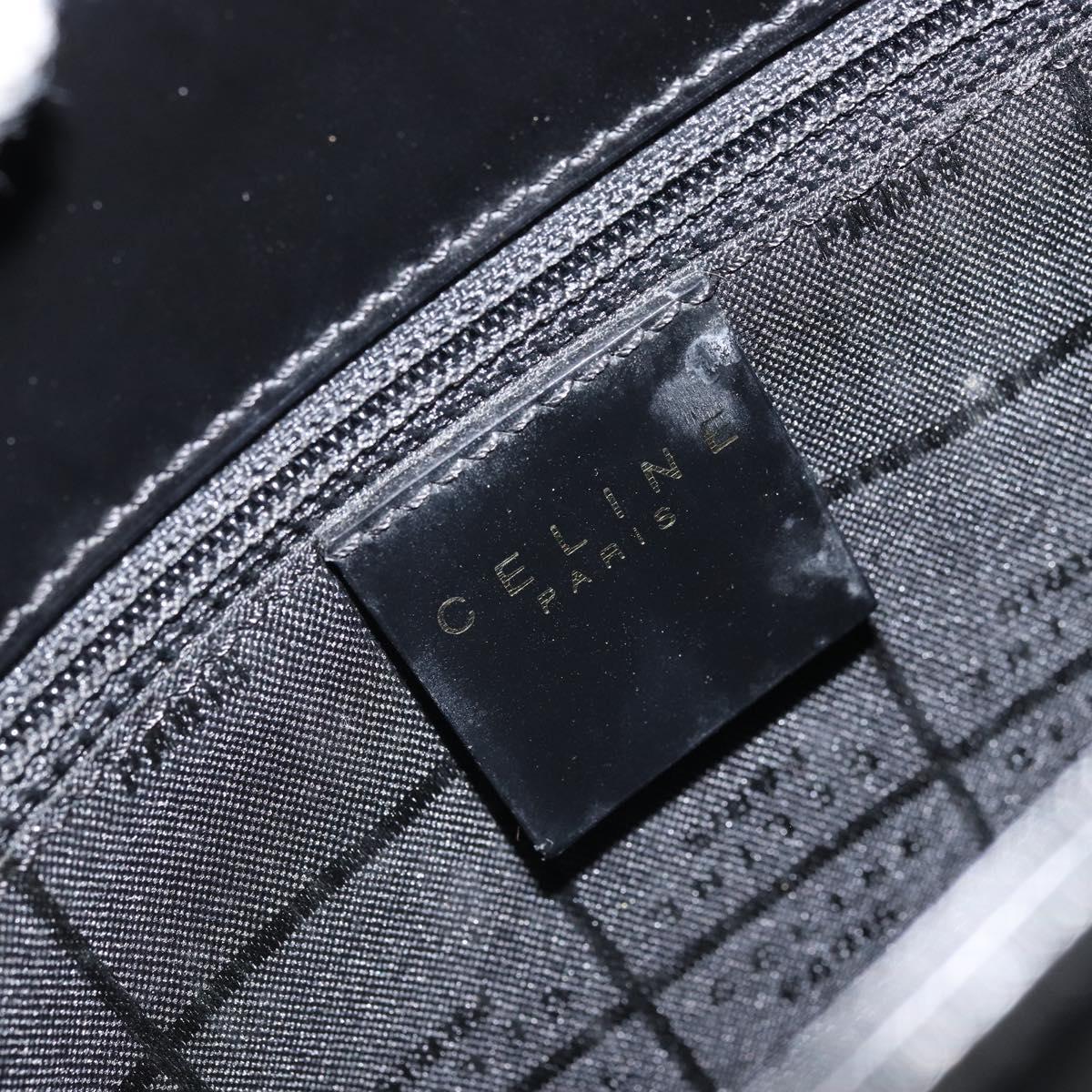 CELINE Shoulder Bag Leather Black Gold Auth LNZ211