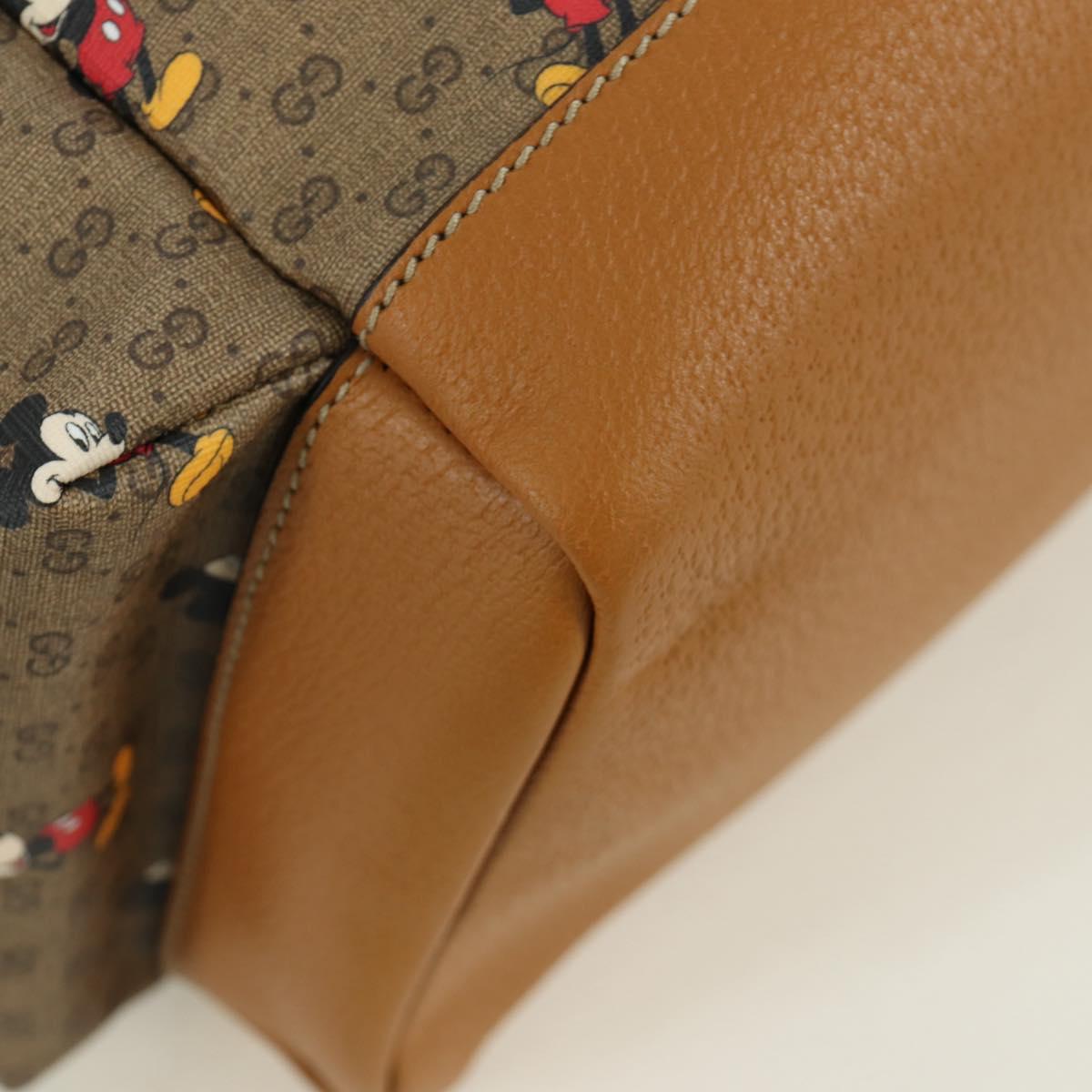 GUCCI Micro GG Supreme GUCCIxDisney Shoulder Bag PVC Beige 603898 Auth LNZ217SM