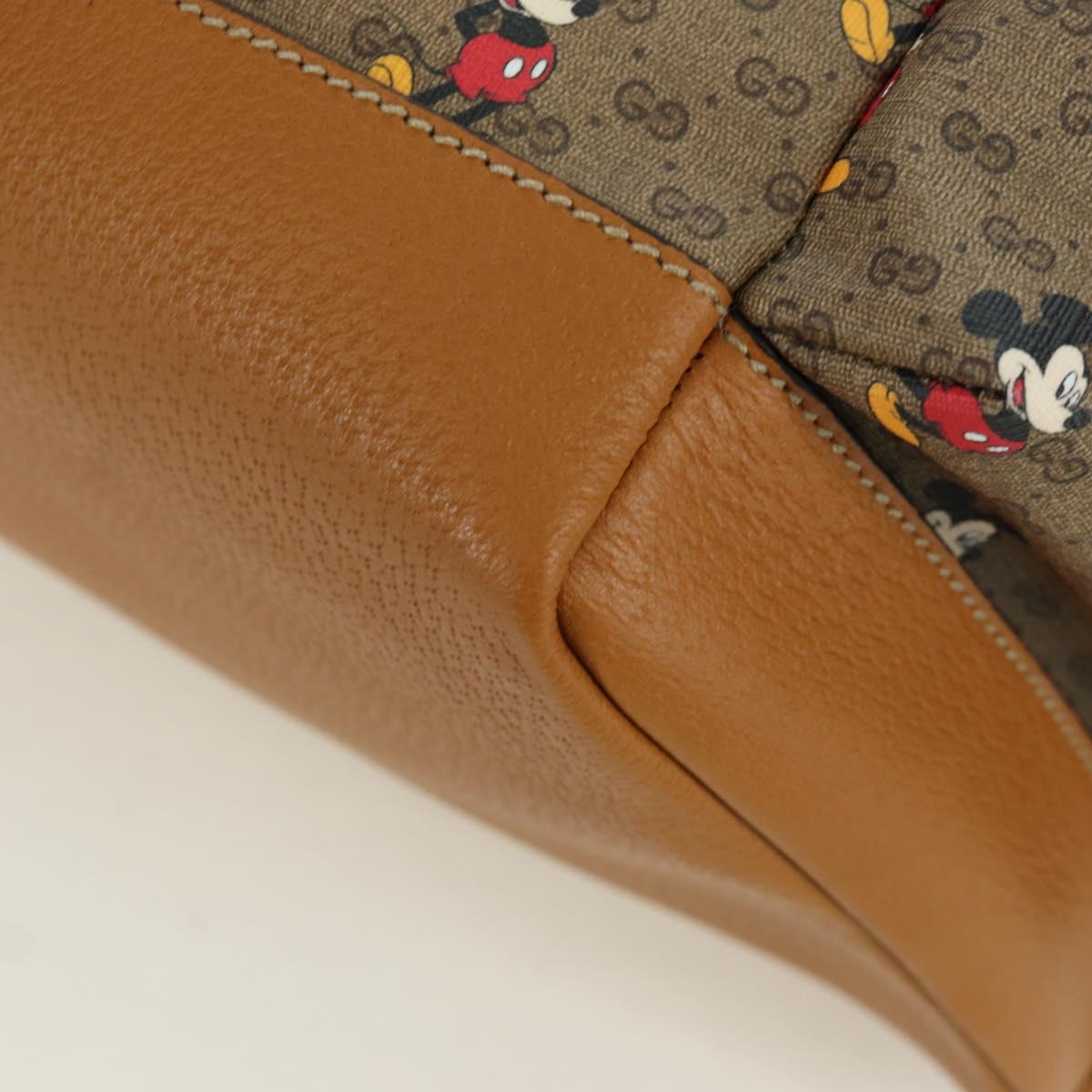 GUCCI Micro GG Supreme GUCCIxDisney Shoulder Bag PVC Beige 603898 Auth LNZ217SM
