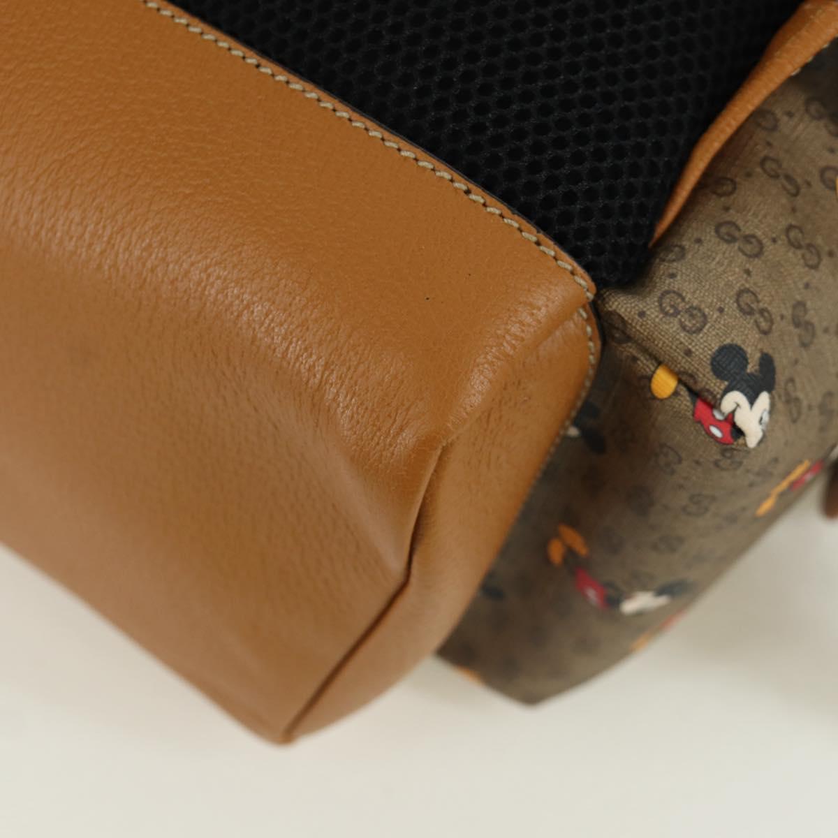 GUCCI Micro GG Supreme GUCCIxDisney Shoulder Bag PVC Beige 603898 Auth LNZ217SM