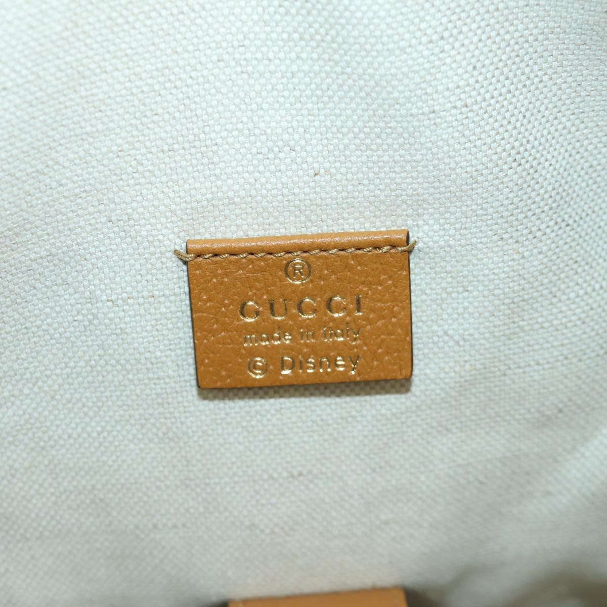 GUCCI Micro GG Supreme GUCCIxDisney Shoulder Bag PVC Beige 603898 Auth LNZ217SM