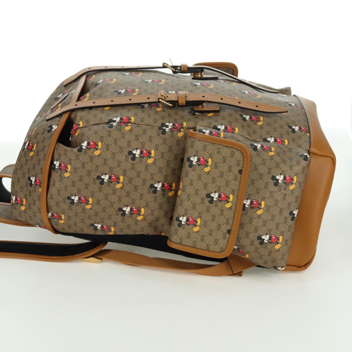 GUCCI Micro GG Supreme GUCCIxDisney Shoulder Bag PVC Beige 603898 Auth LNZ217SM