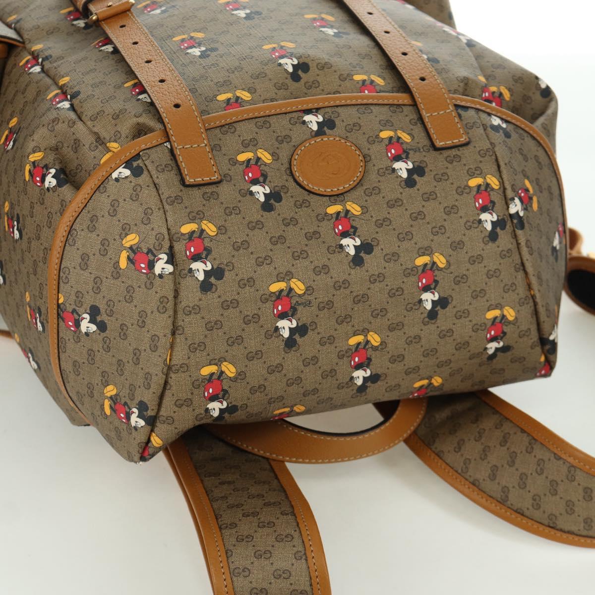 GUCCI Micro GG Supreme GUCCIxDisney Shoulder Bag PVC Beige 603898 Auth LNZ217SM