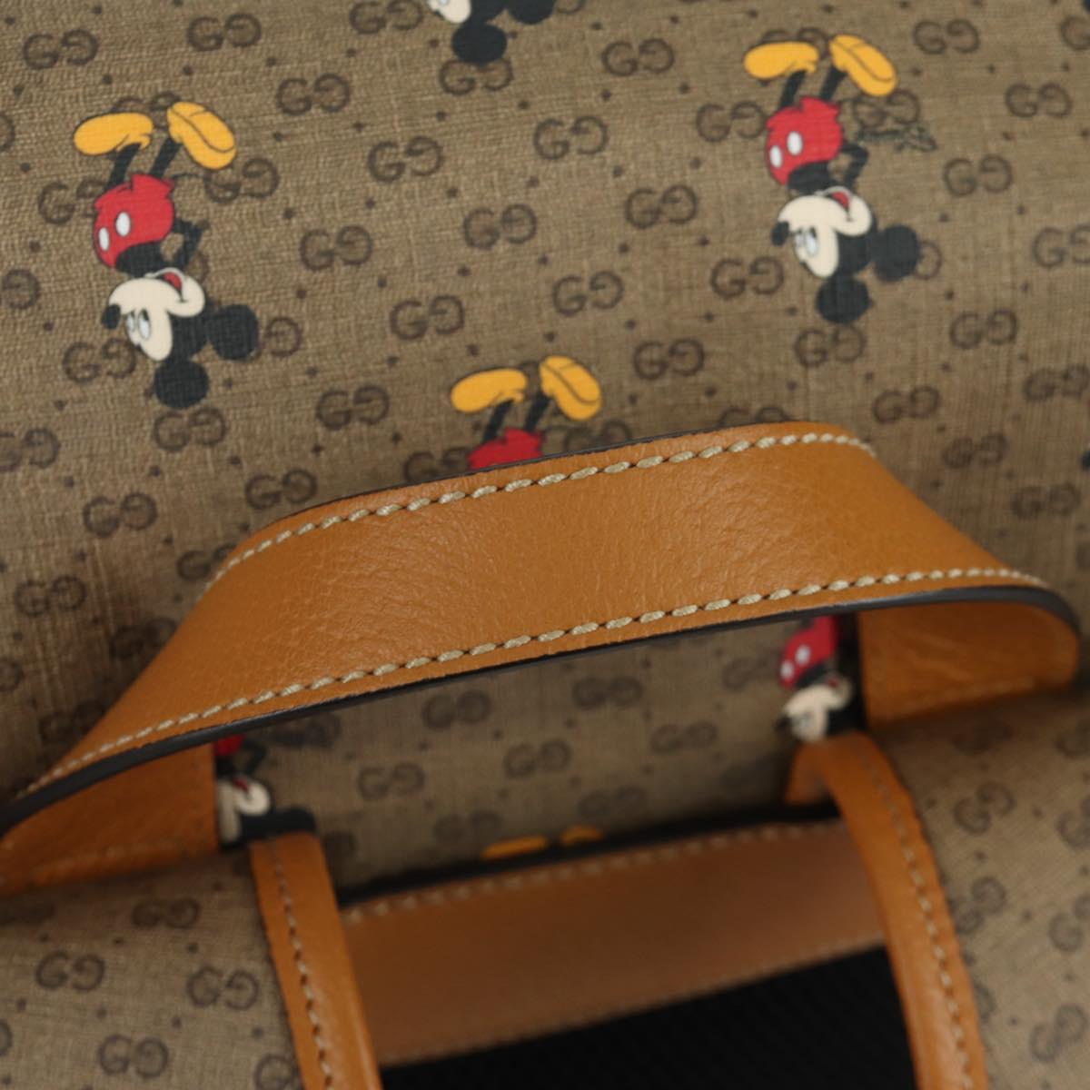 GUCCI Micro GG Supreme GUCCIxDisney Shoulder Bag PVC Beige 603898 Auth LNZ217SM