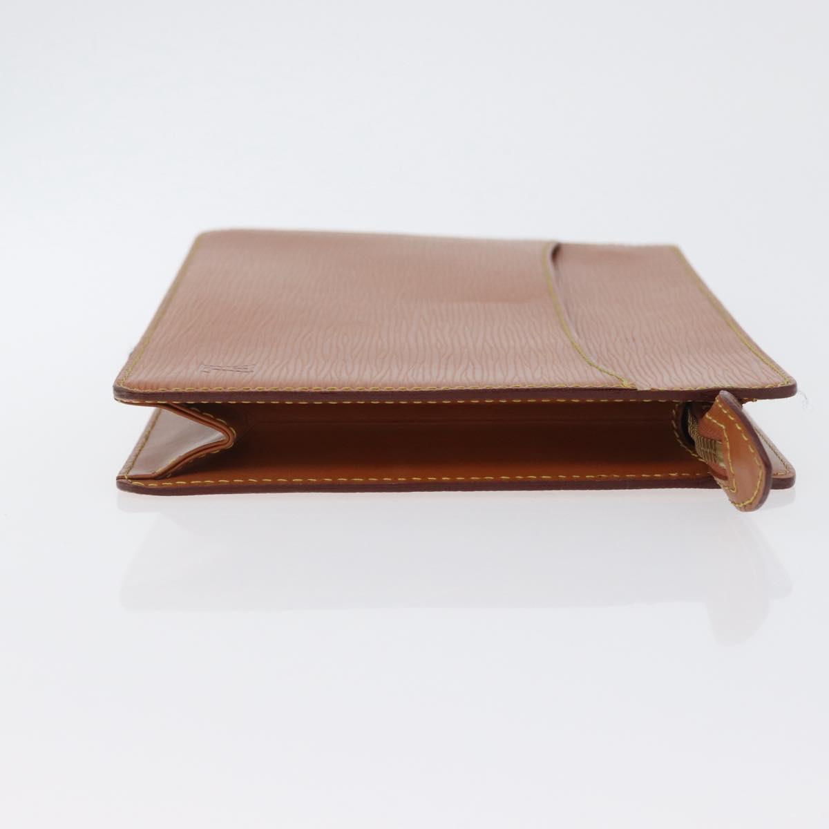 LOUIS VUITTON Epi Pochette Homme Bag Brown Zipangu Gold M52528 LV Auth LNZ226