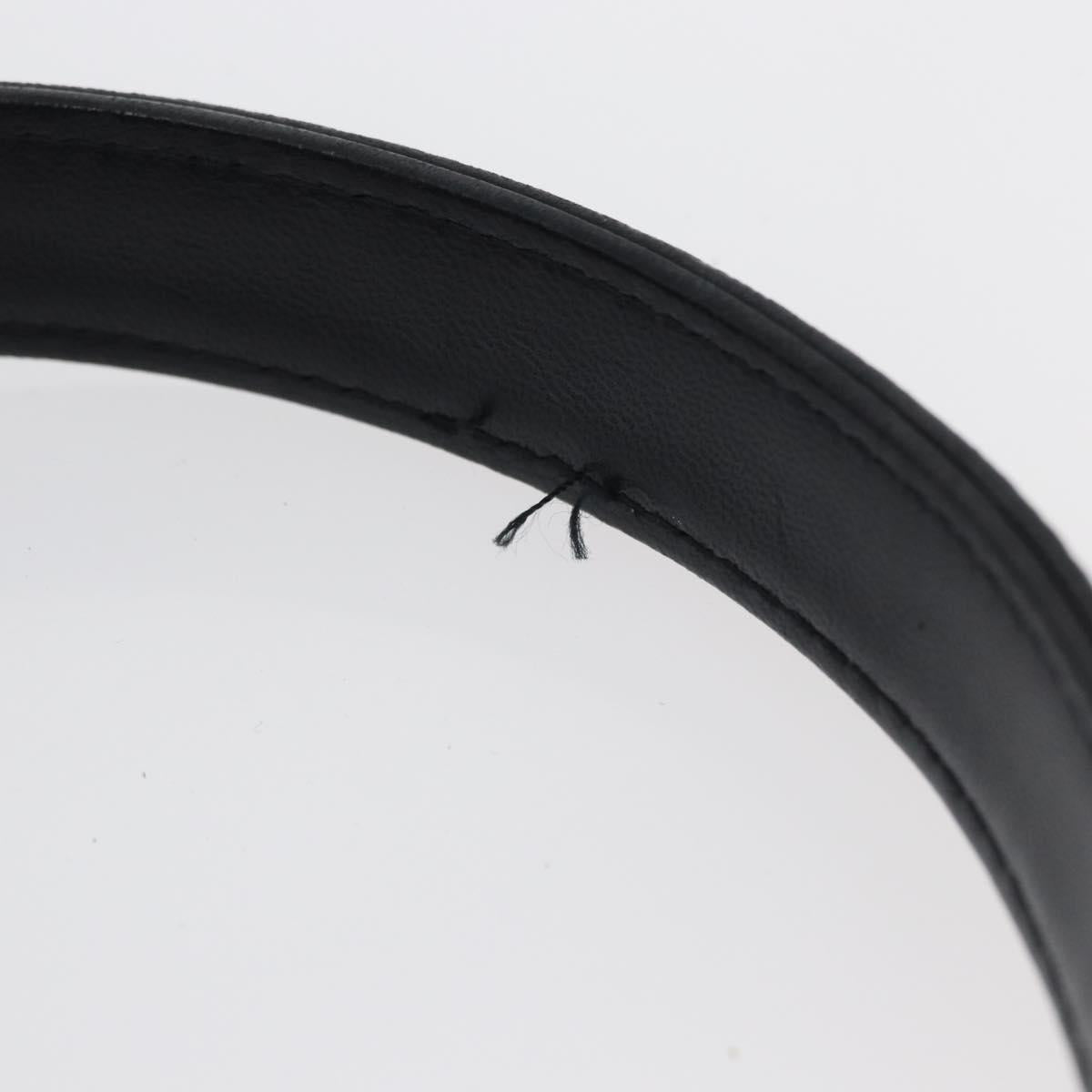 BALLY Hand Bag Leather Black Gold Auth LNZ227A