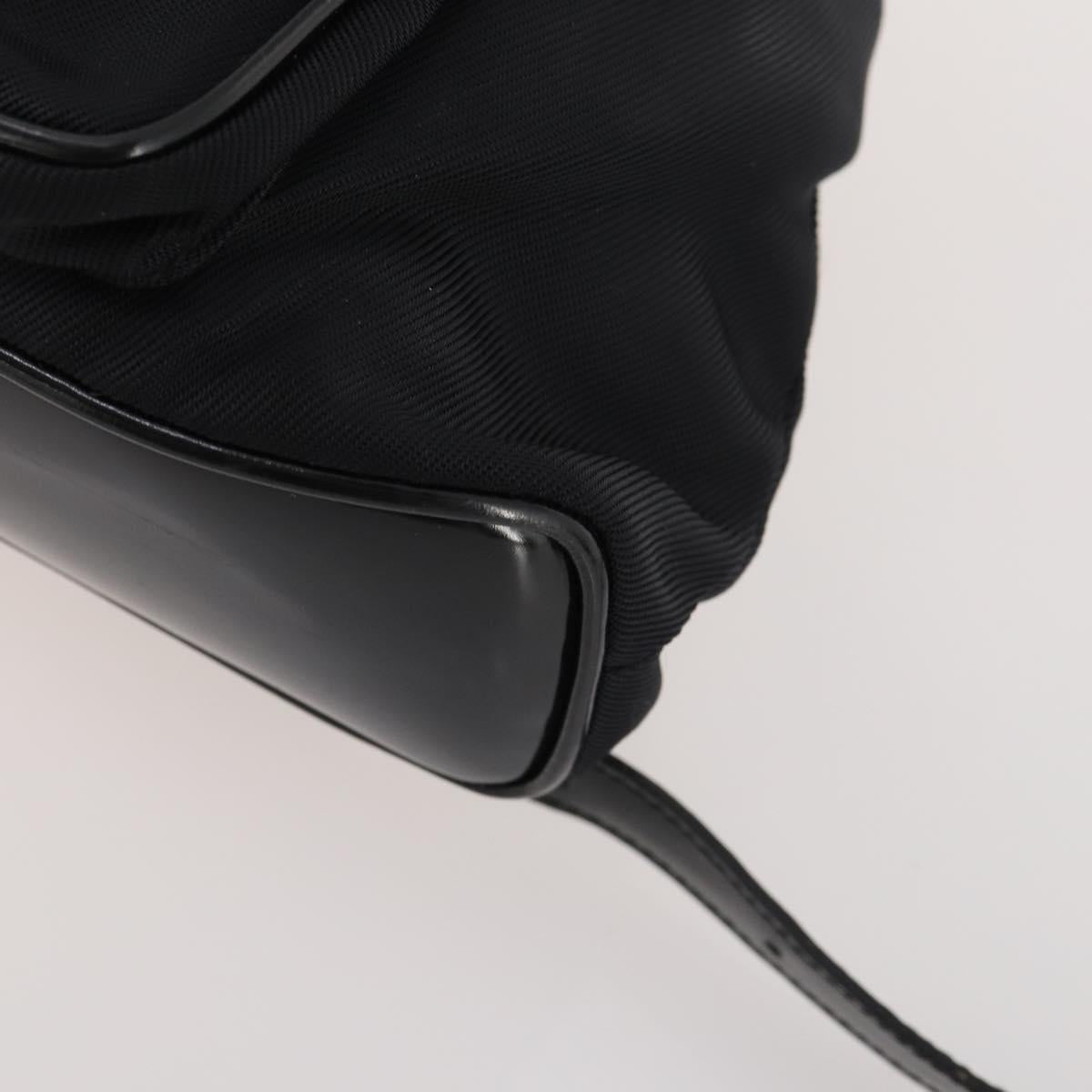 GUCCI Bamboo Backpack Patent leather Black Gold 003 2058 0030 Auth LNZ235