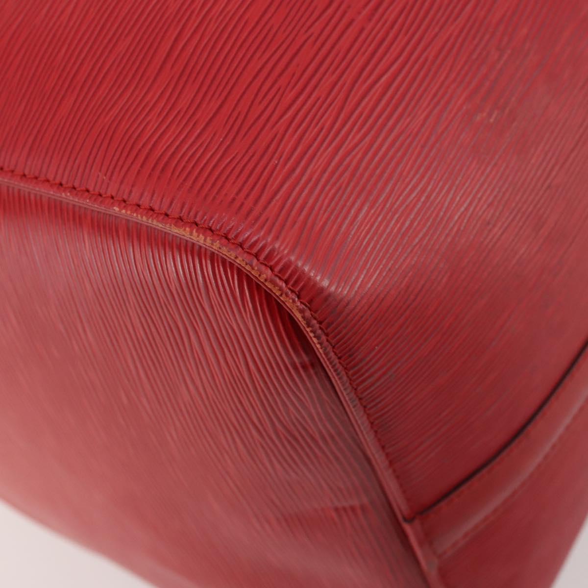 LOUIS VUITTON Epi Keepall 55 Boston Bag Red M42957 LV Auth LNZ240