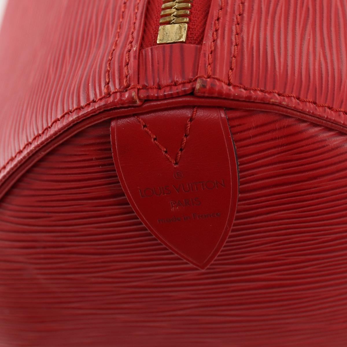 LOUIS VUITTON Epi Keepall 55 Boston Bag Red M42957 LV Auth LNZ240