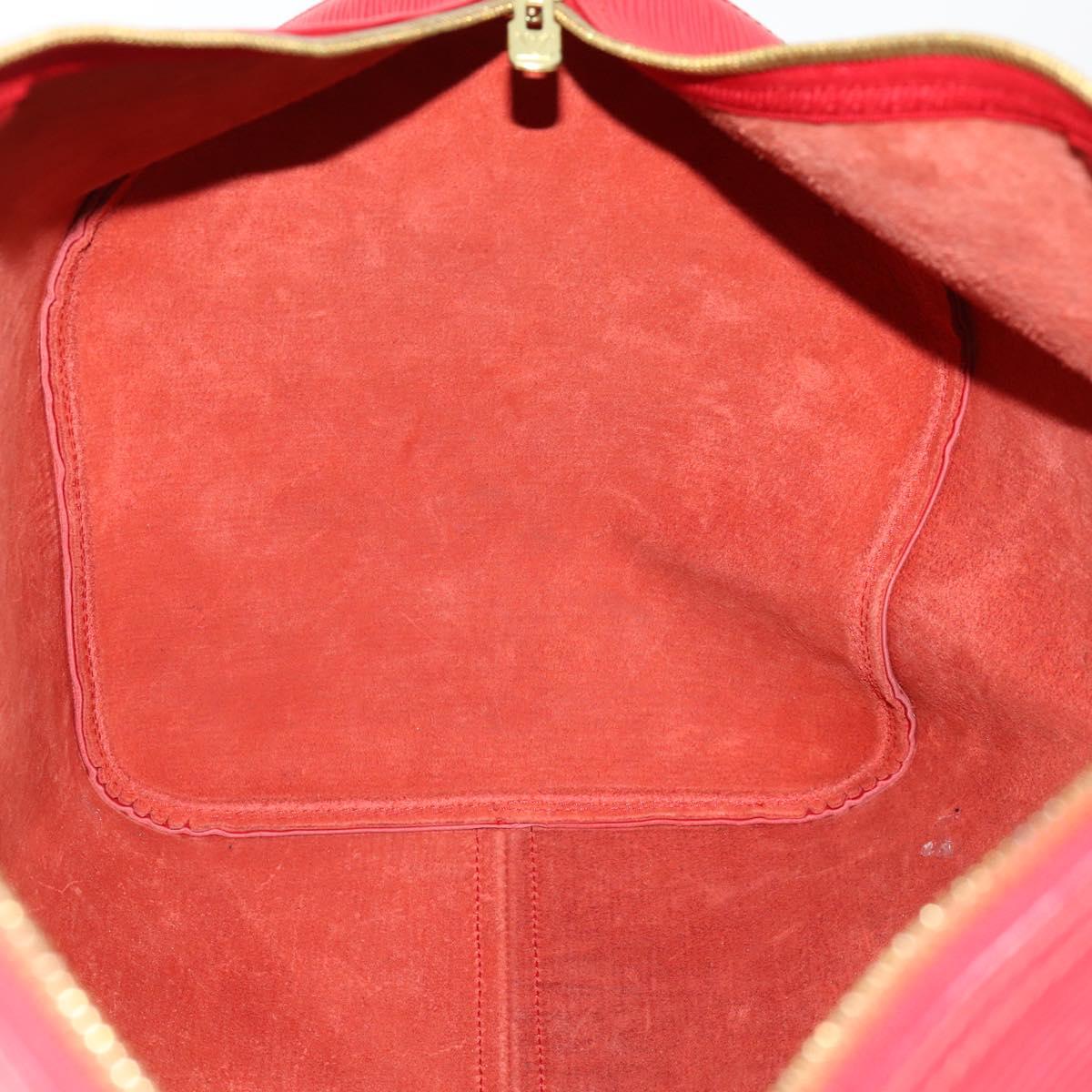 LOUIS VUITTON Epi Keepall 55 Boston Bag Red M42957 LV Auth LNZ240