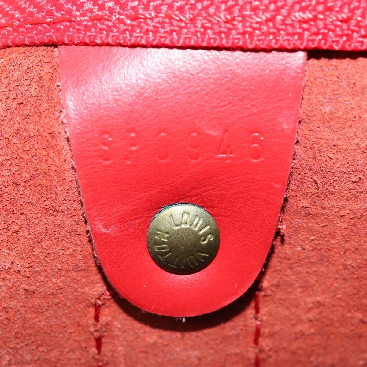 LOUIS VUITTON Epi Keepall 55 Boston Bag Red M42957 LV Auth LNZ240