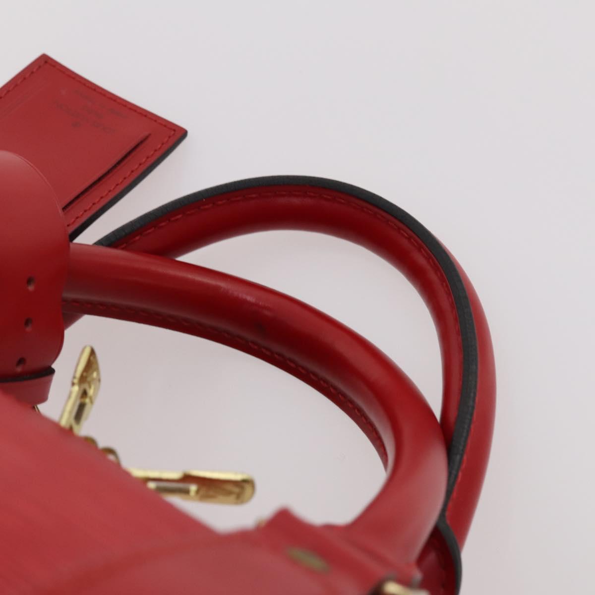 LOUIS VUITTON Epi Keepall 55 Boston Bag Red M42957 LV Auth LNZ240
