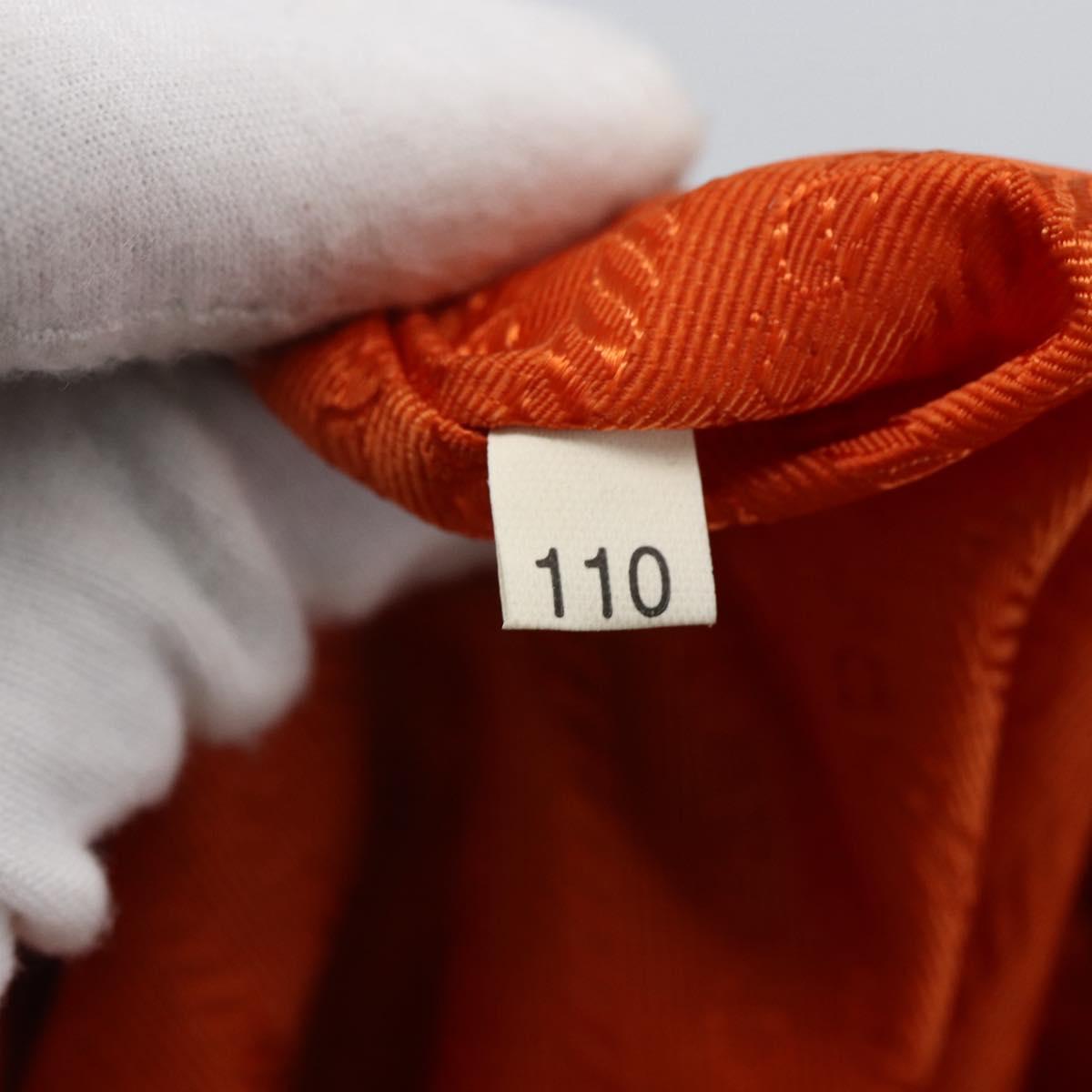 PRADA Tote Bag Nylon Orange Gold Auth LNZ241