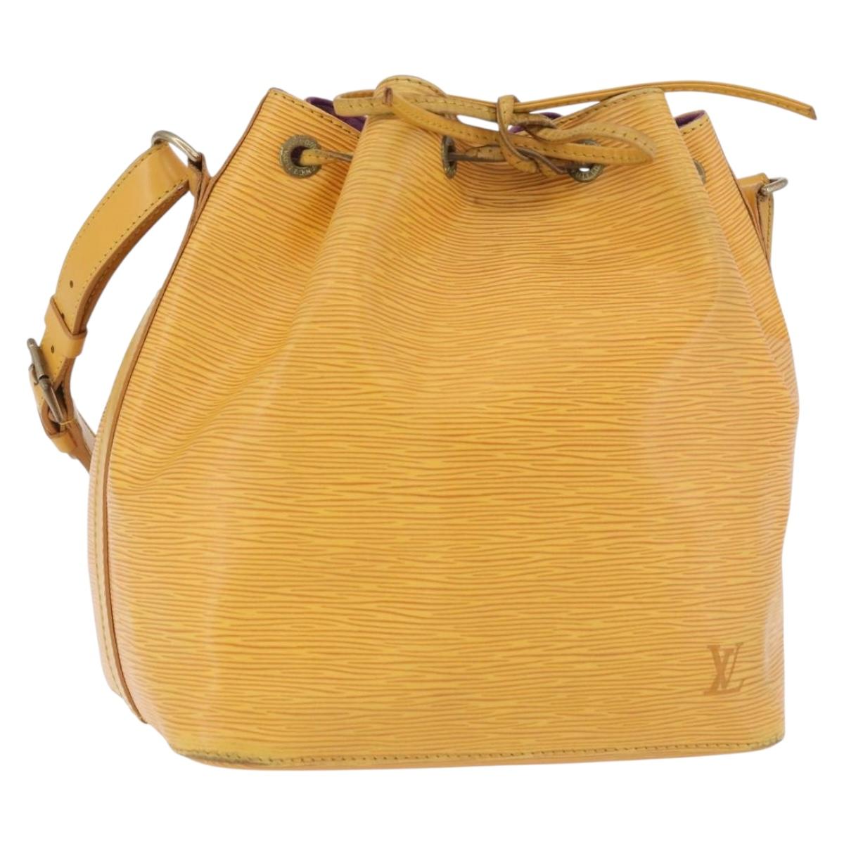 LOUIS VUITTON Epi Petit Noe Shoulder Bag Yellow M44109 LV Auth LNZ242