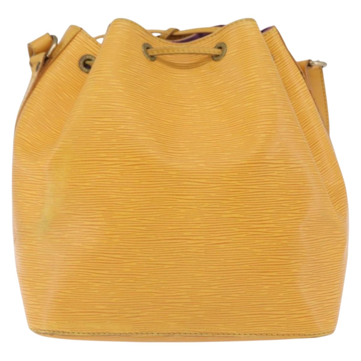 LOUIS VUITTON Epi Petit Noe Shoulder Bag Yellow M44109 LV Auth LNZ242
