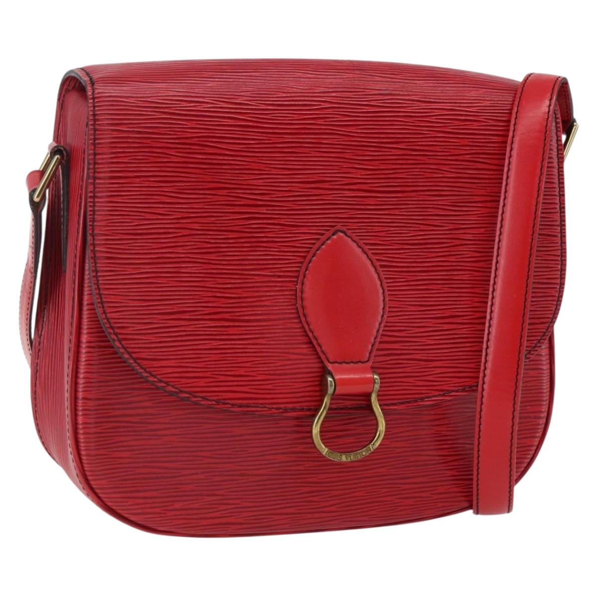 LOUIS VUITTON Epi Saint Cloud GM Shoulder Bag Red M52197 LV Auth LNZ246