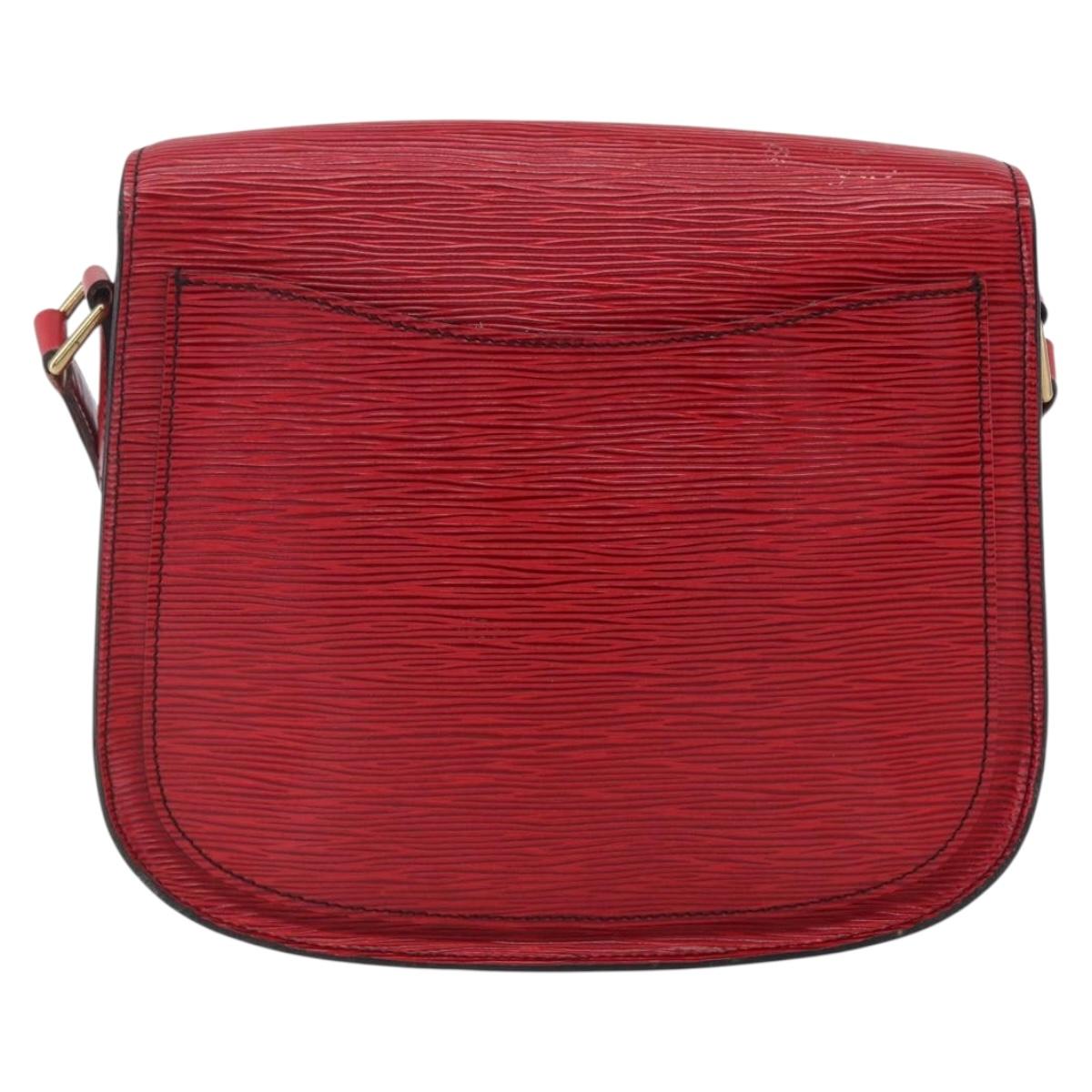 LOUIS VUITTON Epi Saint Cloud GM Shoulder Bag Red M52197 LV Auth LNZ246