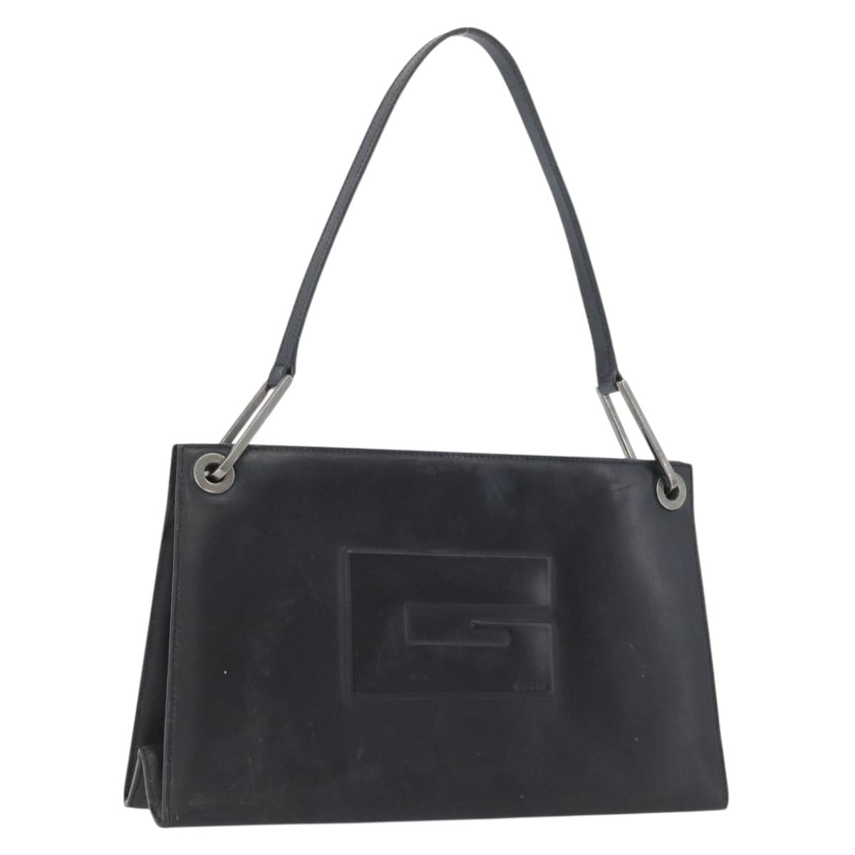 GUCCI Shoulder Bag Patent leather Brown Silver 001 3034 1705 Auth LNZ260