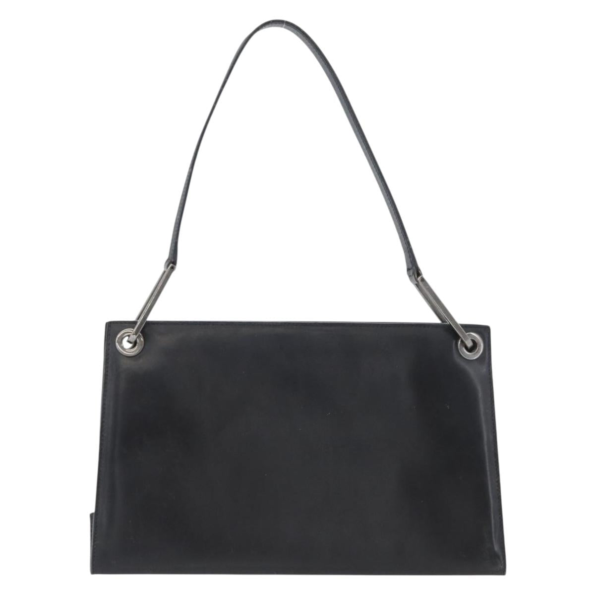 GUCCI Shoulder Bag Patent leather Brown Silver 001 3034 1705 Auth LNZ260