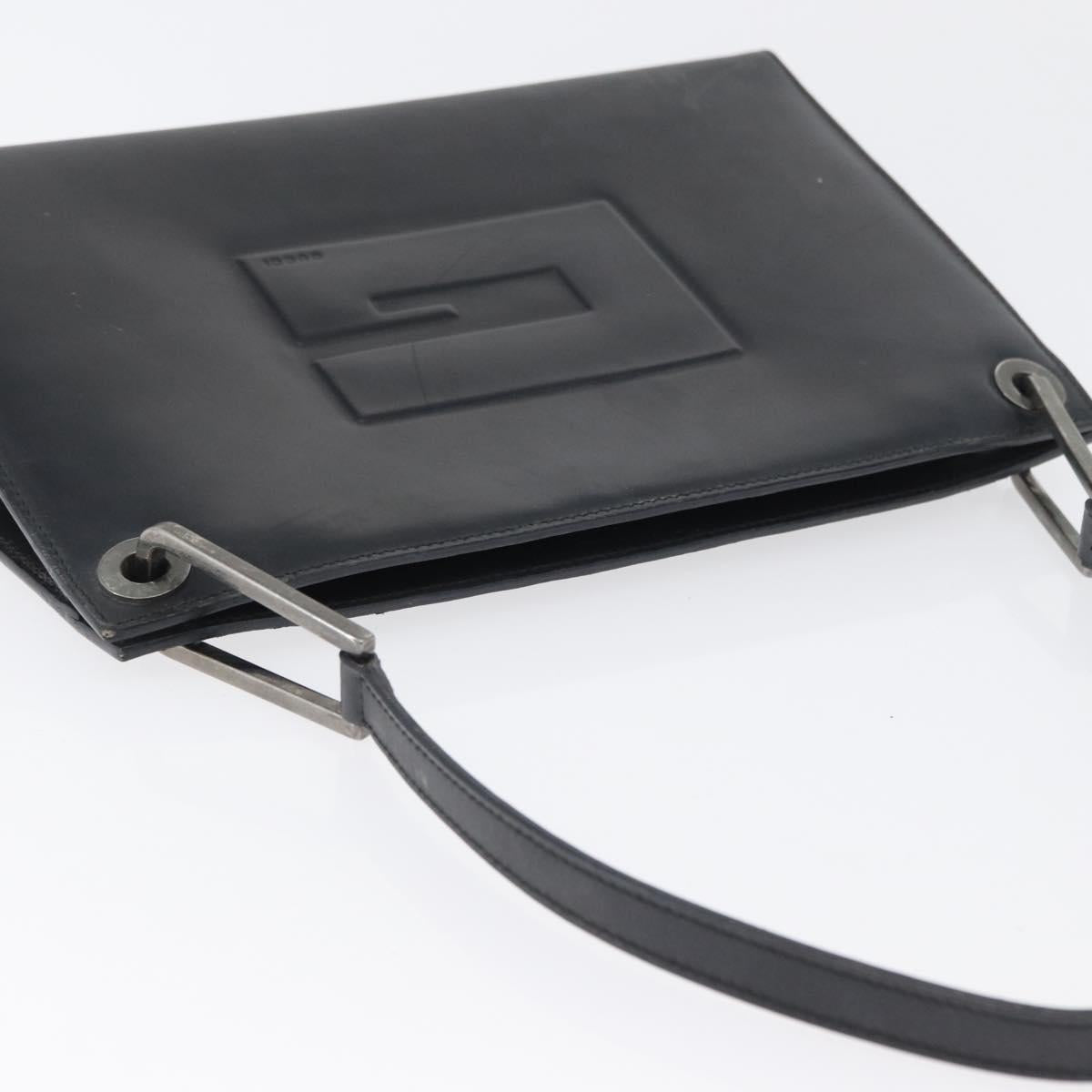 GUCCI Shoulder Bag Patent leather Brown Silver 001 3034 1705 Auth LNZ260