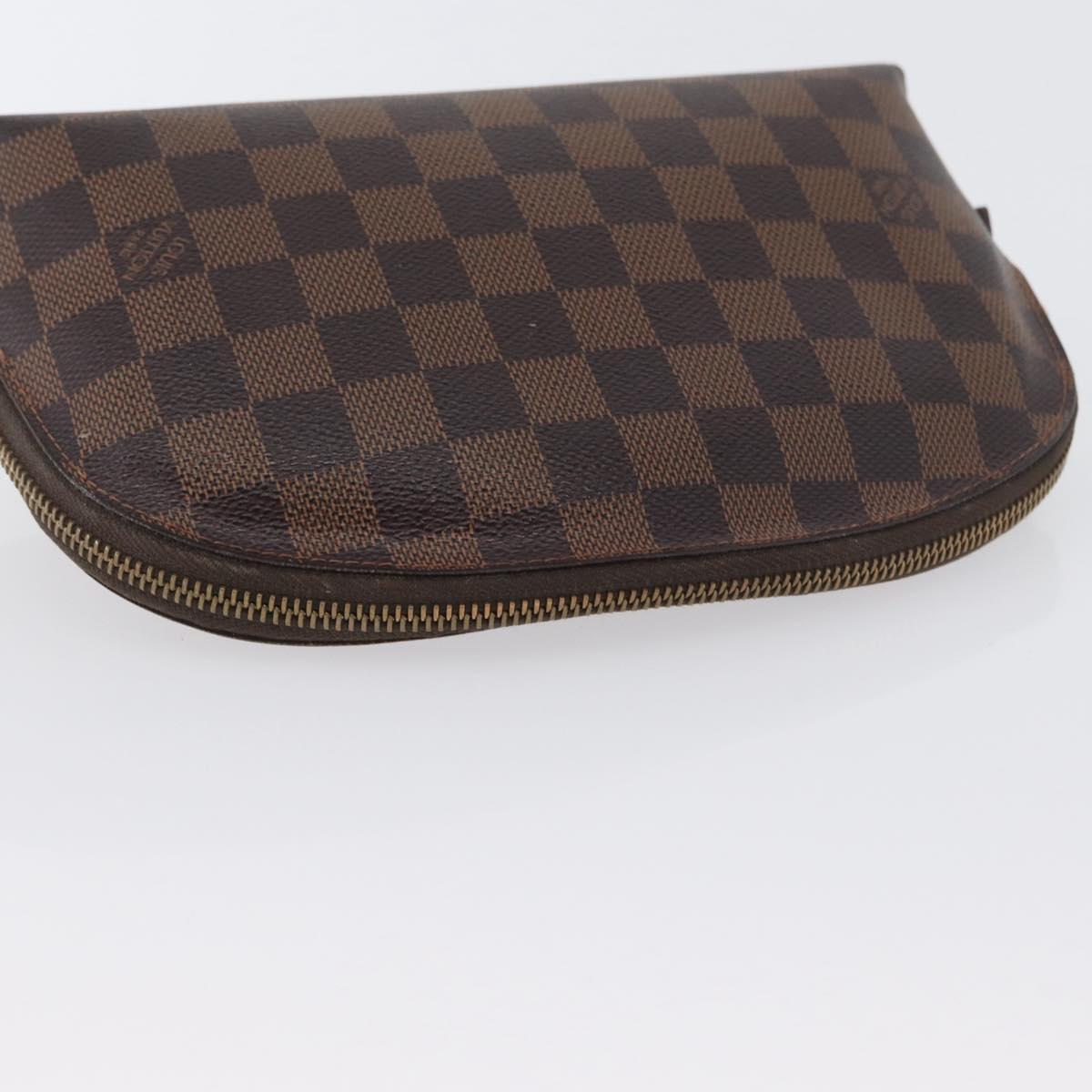 LOUIS VUITTON Damier Ebene Pochette Cosmetic GM Pouch N23345 LV Auth LNZ262