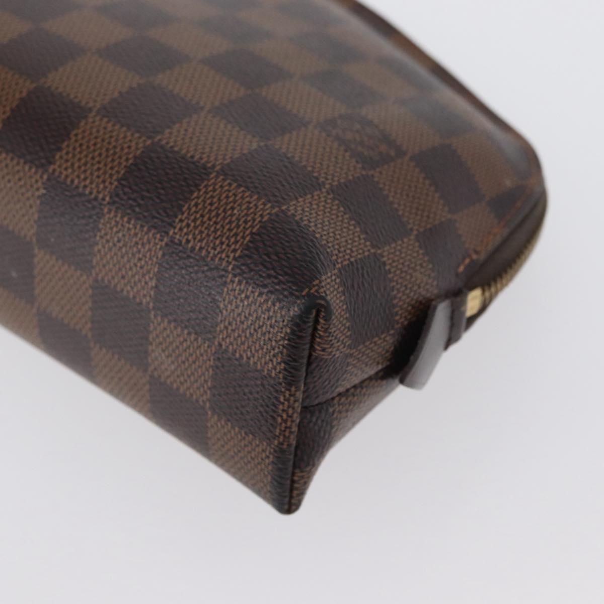 LOUIS VUITTON Damier Ebene Pochette Cosmetic GM Pouch N23345 LV Auth LNZ262