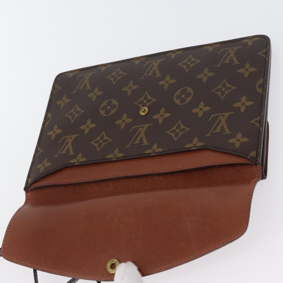 LOUIS VUITTON Monogram Double Rabat Shoulder Bag M51815 LV Auth LNZ263