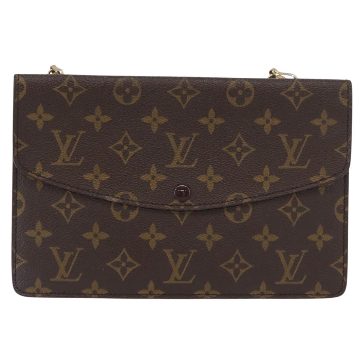 LOUIS VUITTON Monogram Double Rabat Shoulder Bag M51815 LV Auth LNZ263