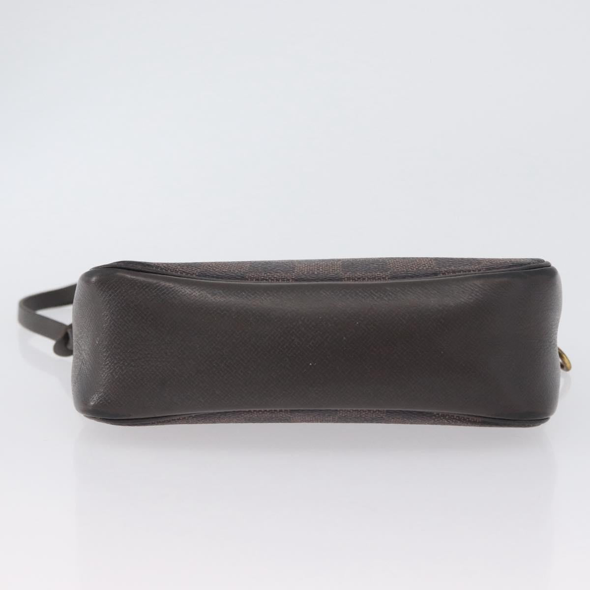 LOUIS VUITTON Damier Ebene Trousse Makeup Pouch N51982 LV Auth LNZ264