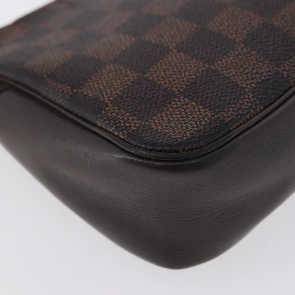 LOUIS VUITTON Damier Ebene Trousse Makeup Pouch N51982 LV Auth LNZ264