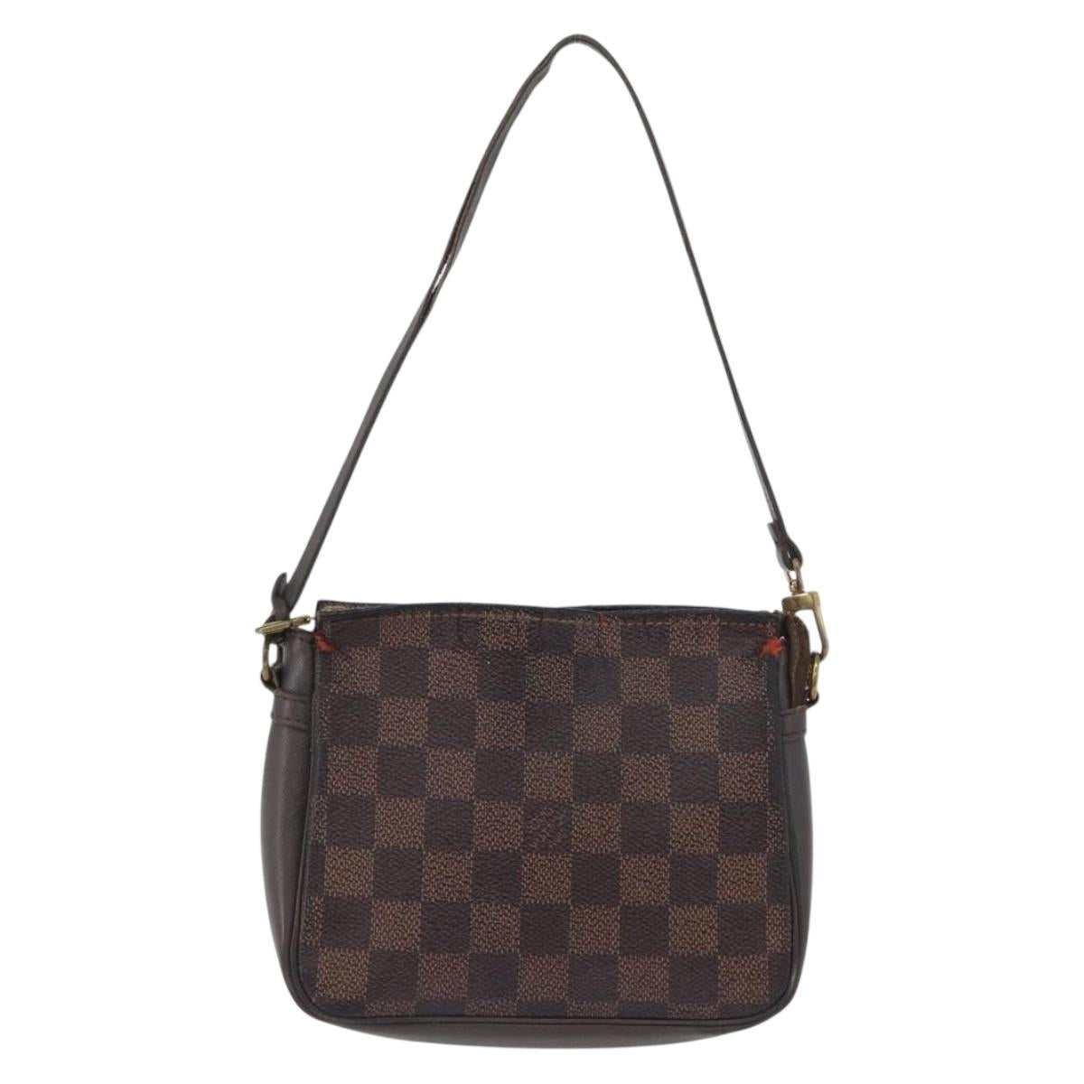 LOUIS VUITTON Damier Ebene Trousse Makeup Pouch N51982 LV Auth LNZ264