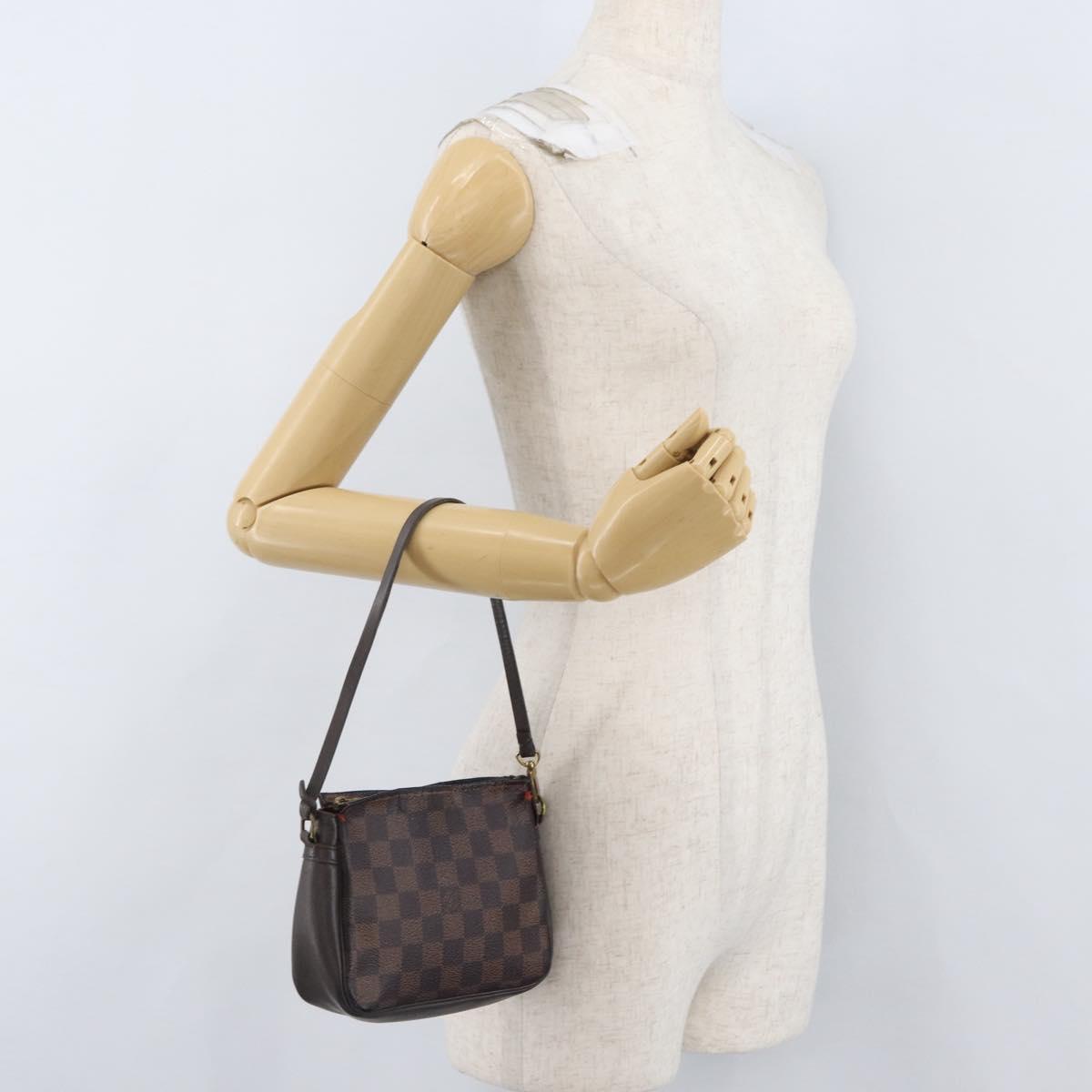 LOUIS VUITTON Damier Ebene Trousse Makeup Pouch N51982 LV Auth LNZ264