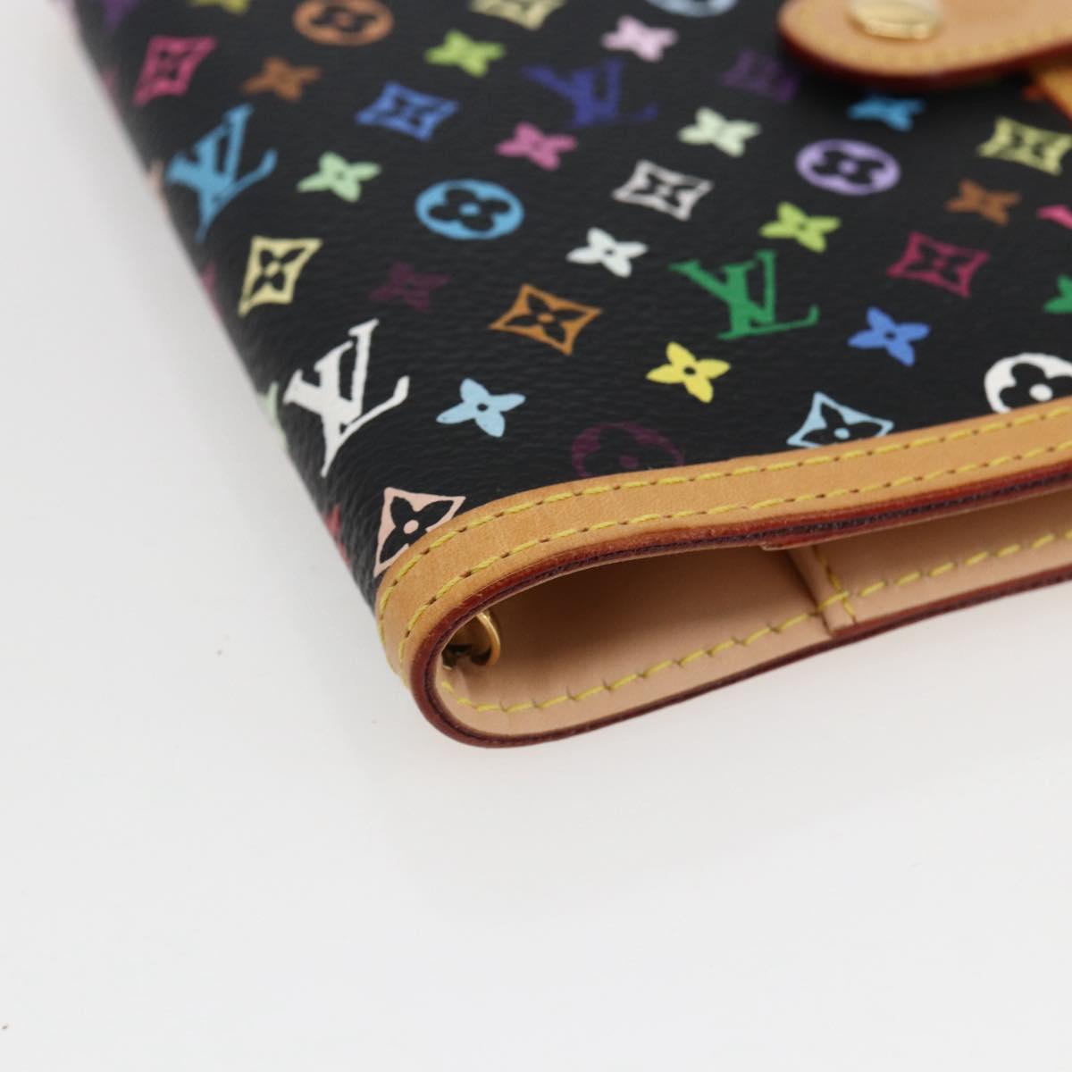 LOUIS VUITTON Multicolor Agenda PM Day Planner Cover Black R20895 Auth LNZ285V