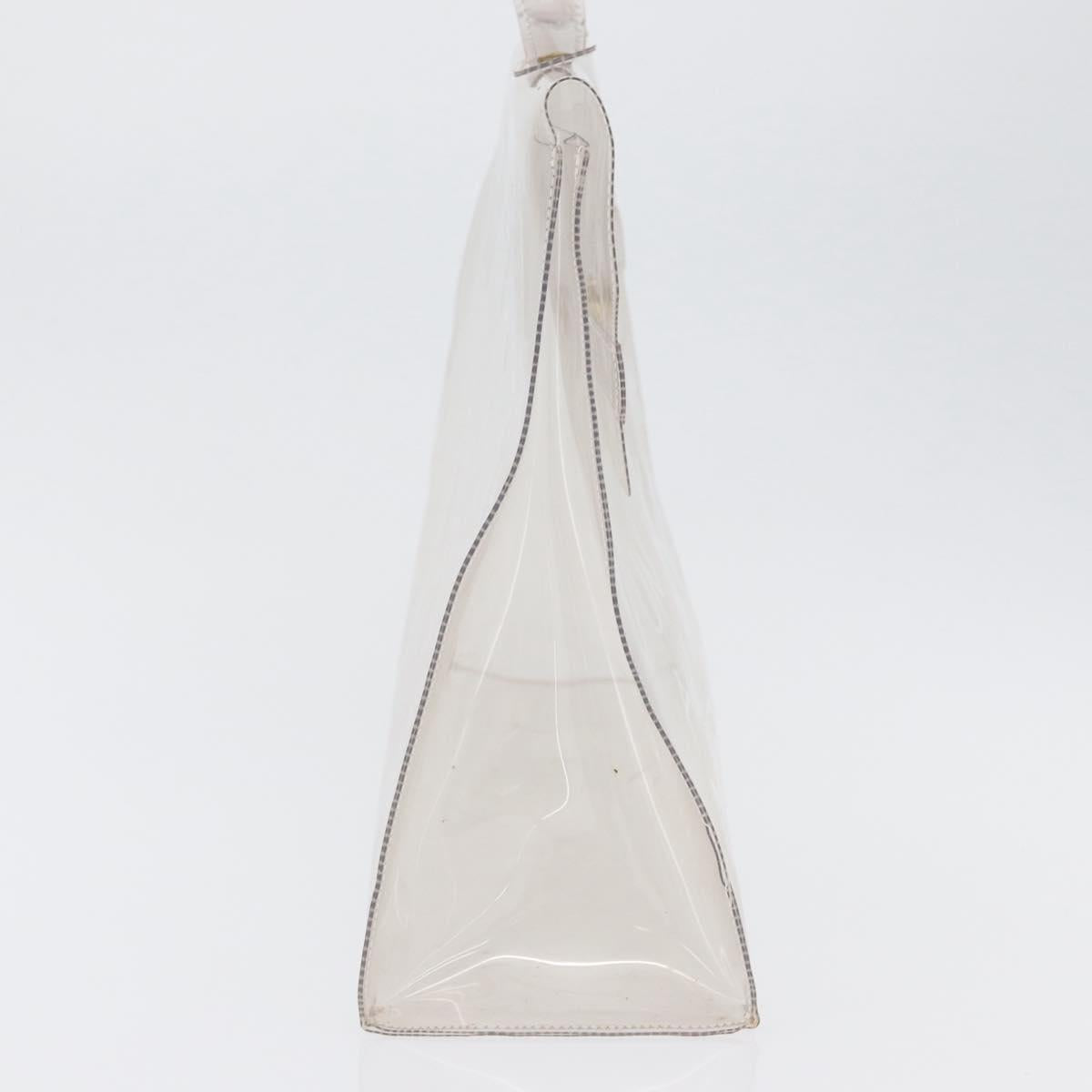 HERMES Vinyl Kelly Hand Bag Vinyl Clear Auth LNZ286
