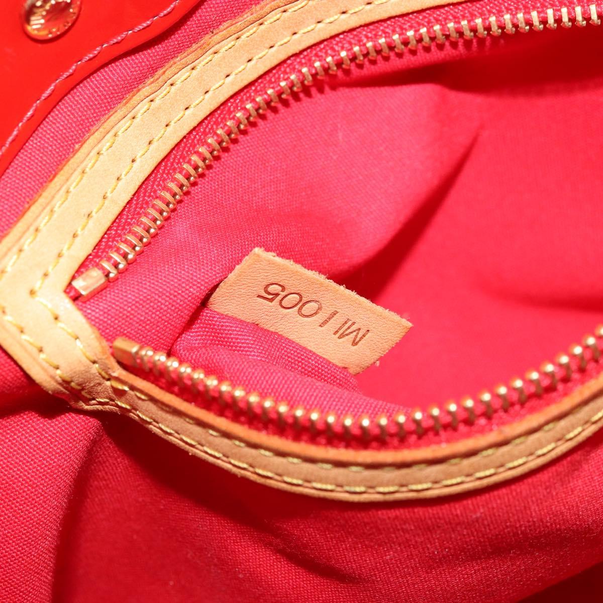 LOUIS VUITTON Monogram Vernis Reade PM Hand Bag Red Rouge M91088 LV Auth LNZ297