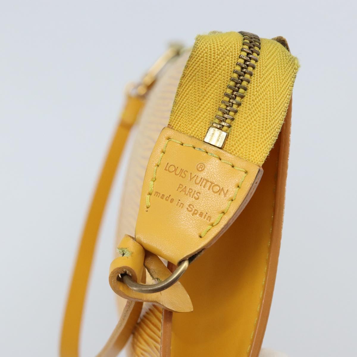 LOUIS VUITTON Epi Pochette Accessoires Pouch Yellow M52949 LV Auth LNZ299