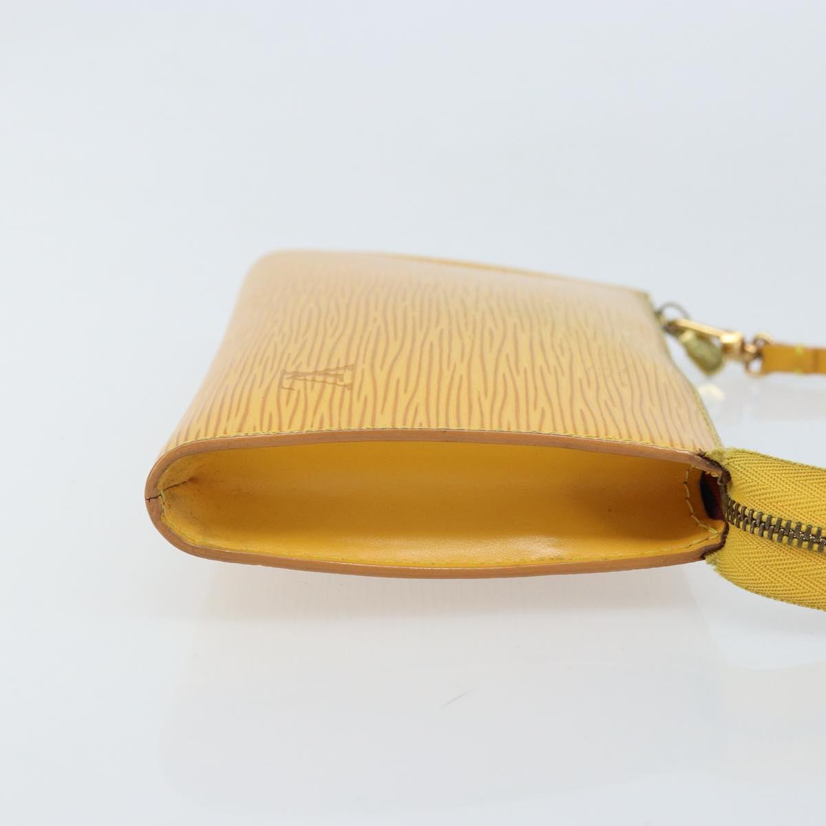 LOUIS VUITTON Epi Pochette Accessoires Pouch Yellow M52949 LV Auth LNZ299