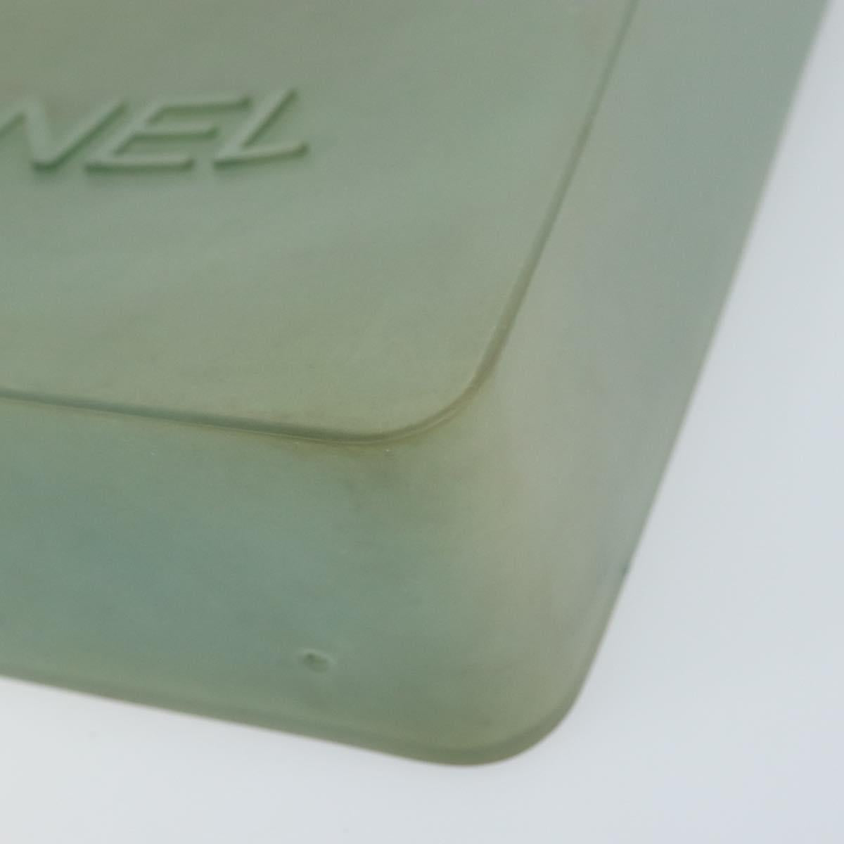 CHANEL Tote Bag Rubber Green CC Auth LNZ300