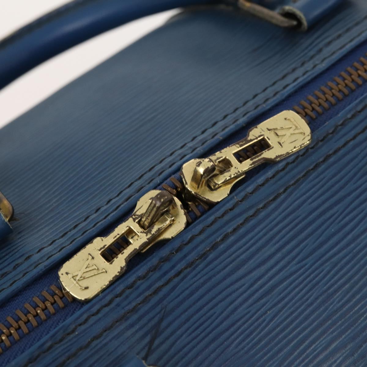 LOUIS VUITTON Epi Keepall 50 Boston Bag Blue M42965 LV Auth LNZ303