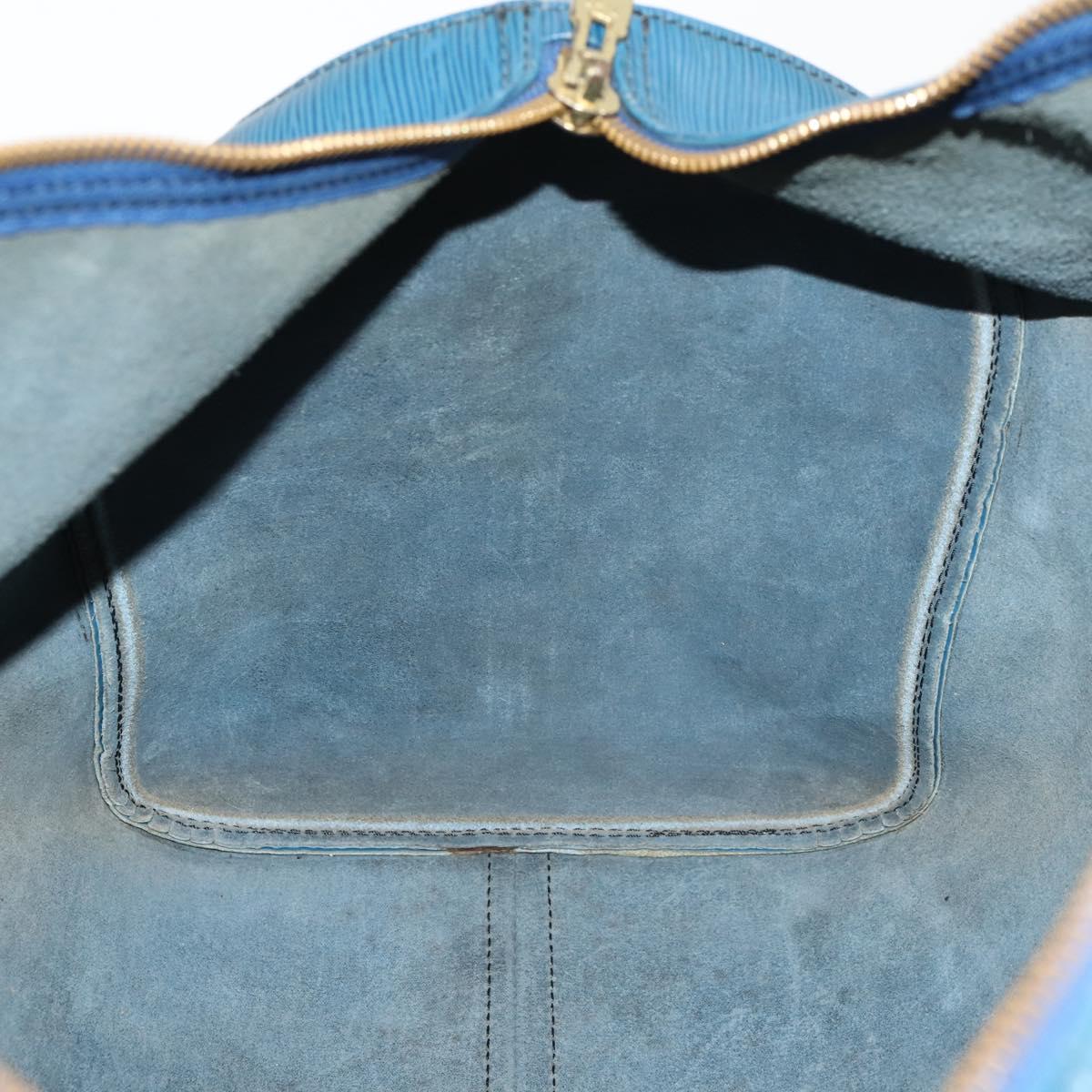 LOUIS VUITTON Epi Keepall 50 Boston Bag Blue M42965 LV Auth LNZ303