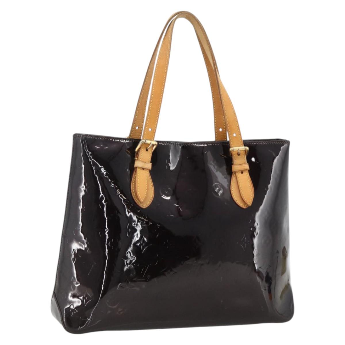 LOUIS VUITTON Monogram Vernis Brentwood Tote Bag Amarante M91994 LV Auth LNZ305