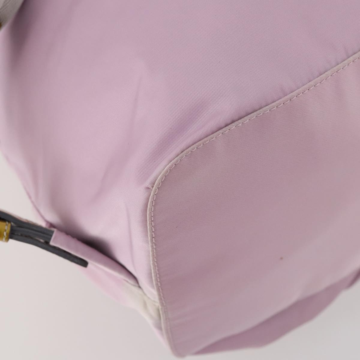 PRADA Backpack Nylon Pink Silver Auth LNZ309