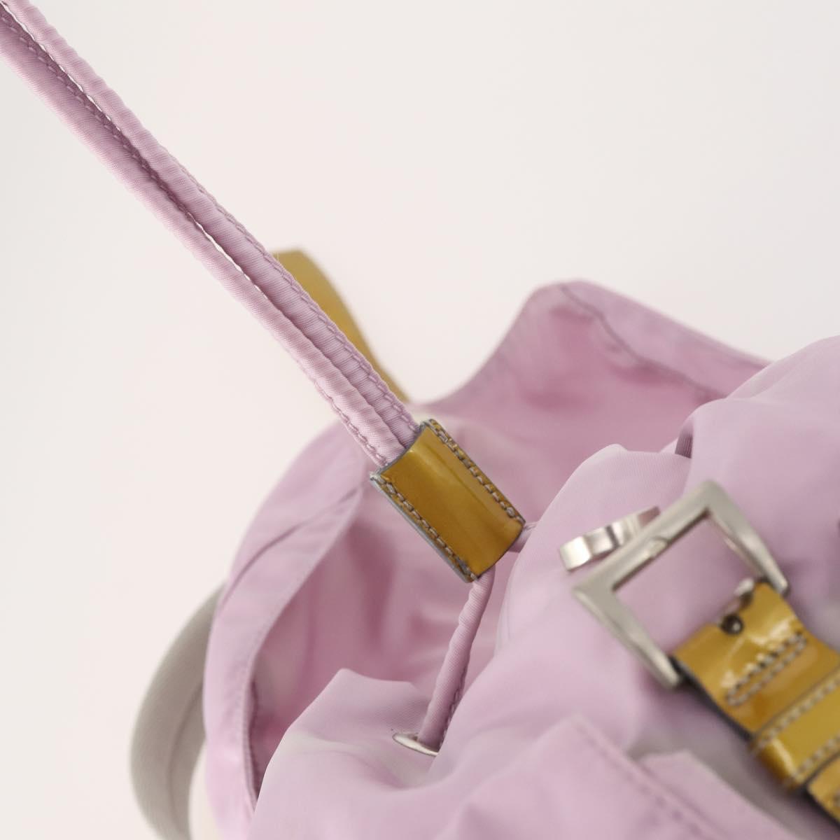 PRADA Backpack Nylon Pink Silver Auth LNZ309