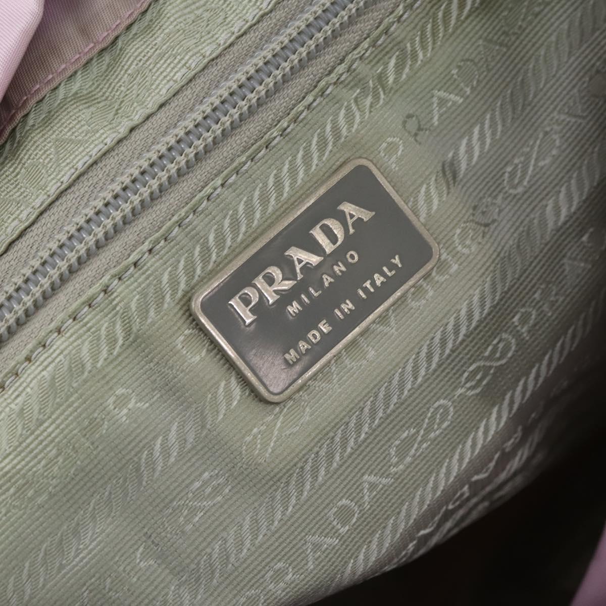 PRADA Backpack Nylon Pink Silver Auth LNZ309