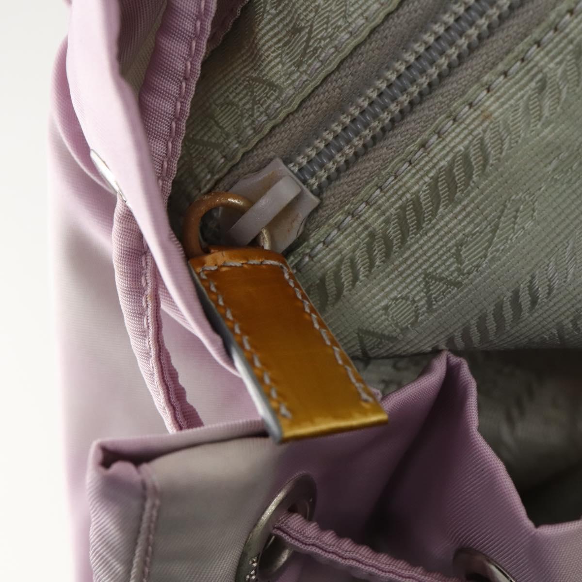 PRADA Backpack Nylon Pink Silver Auth LNZ309