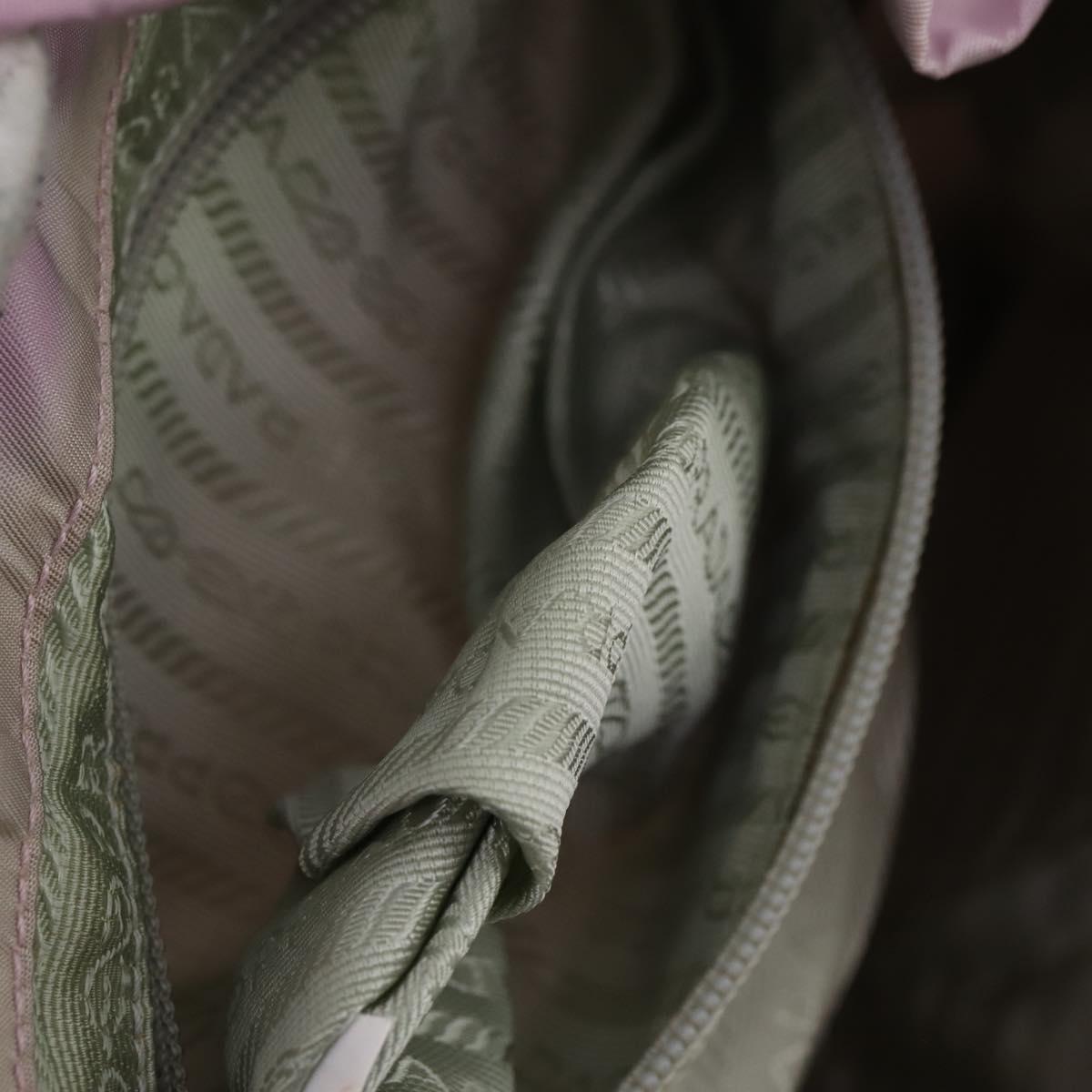 PRADA Backpack Nylon Pink Silver Auth LNZ309