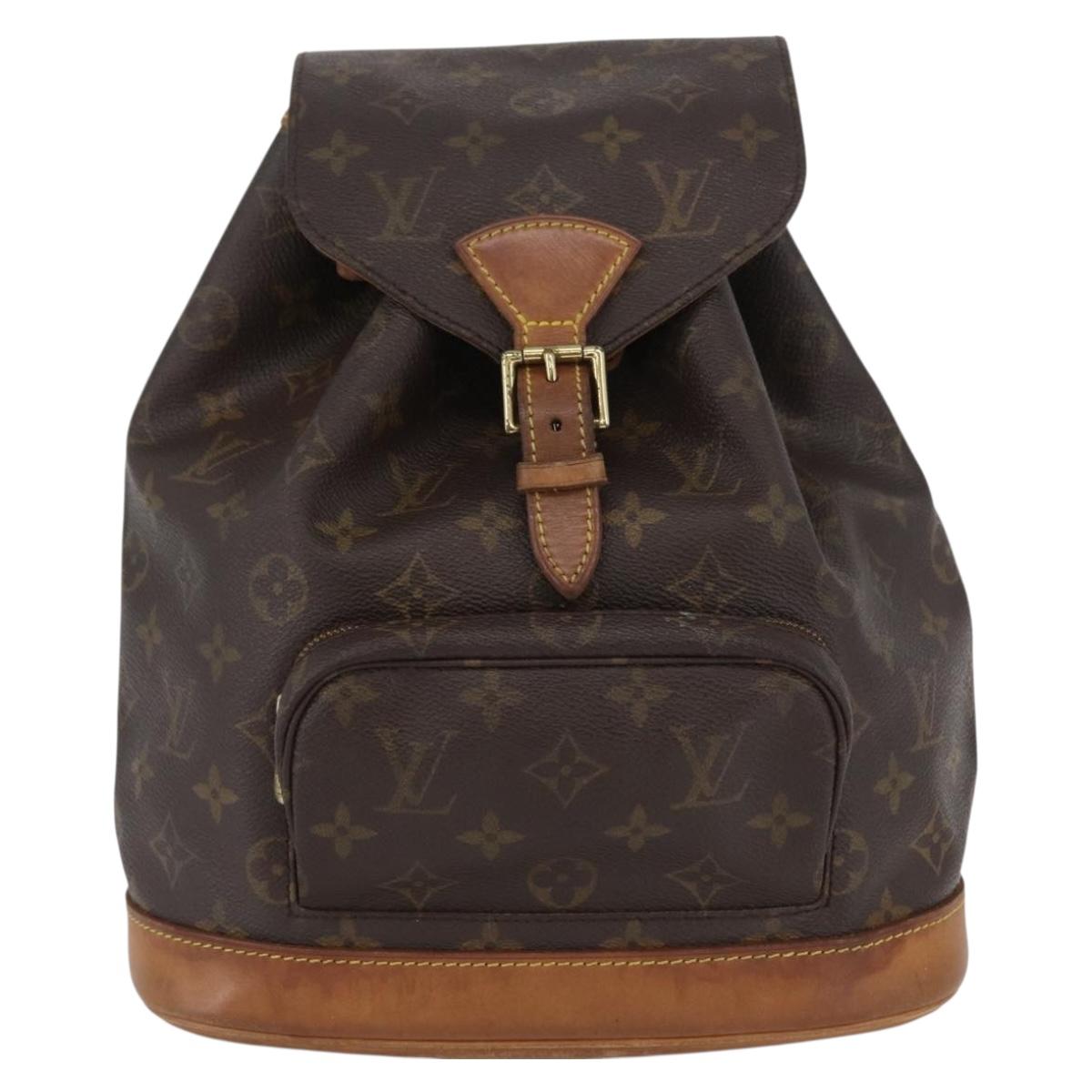 LOUIS VUITTON Monogram Montsouris MM Backpack M51136 LV Auth LNZ322